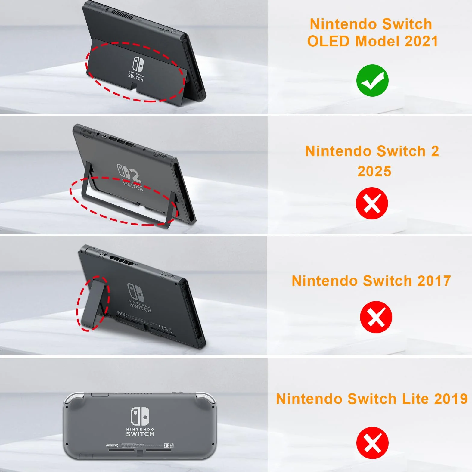 Fintie Etui kompatybilne z Nintendo Switch (model OLED) 2021 – wykonane z miękkiego silikonu, antypoślizgowe, odporne na uderzenia etui ochronne z 3 uchwytami na karty do gry, ergonomiczny uchwyt,