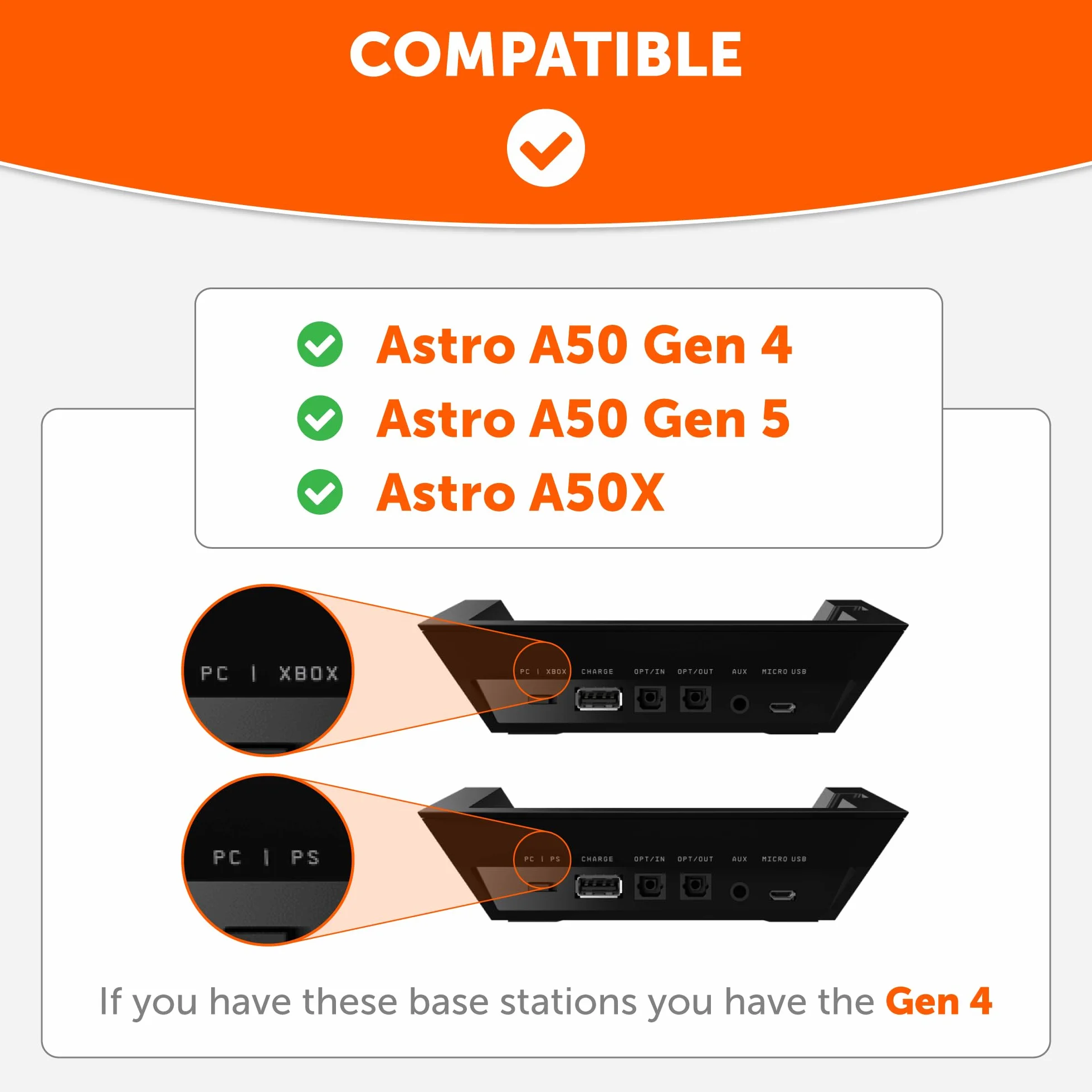 WC StealthZ A50 - nauszniki zorientowane na FPS do Astro A50 Gen 4, Gen 5 i A50X firmy GadgetryTech i Wicked Cushions | Większa precyzja dźwięku i komfort w grach FPS | Black