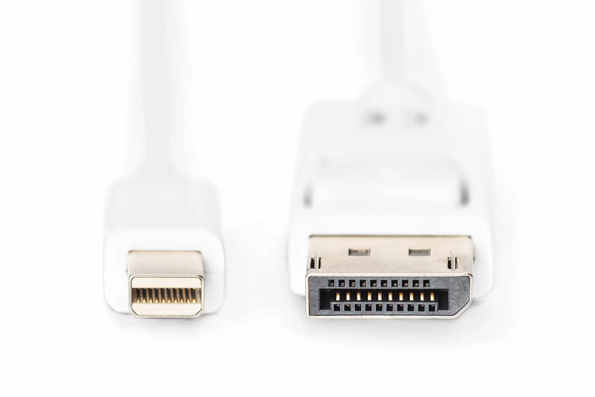DIGITUS Kabel przejściówka DisplayPort - mini DP do DP - FullHD 1080p/60Hz - 2m - blokada - Displayport 1.1a - Kompatybilny z MacBook, Mac, PC