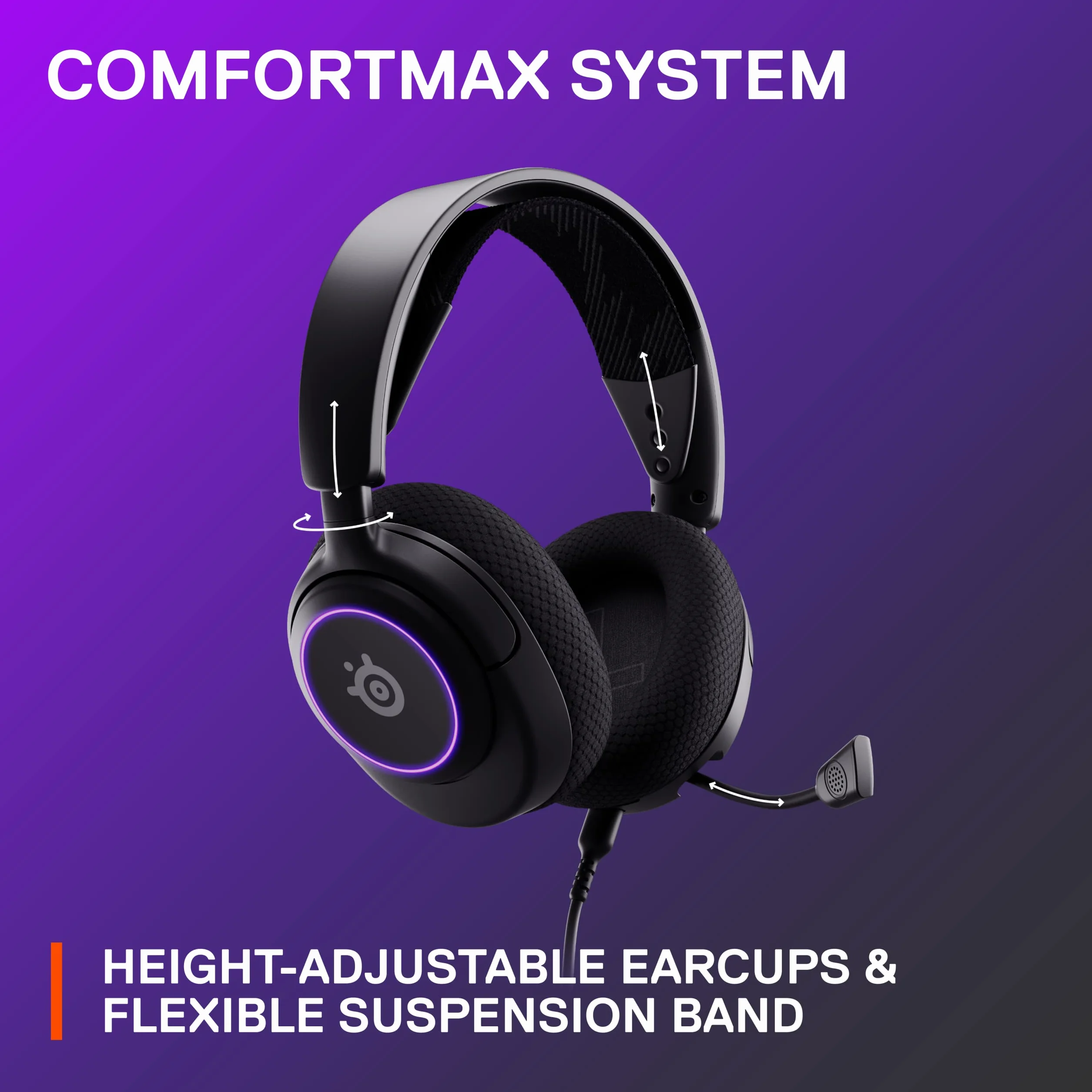 SteelSeries Arctis Nova 3 Zestaw słuchawkowy do gier wieloplatformowy - Signature Arctis Sound, ClearCast Gen 2, PC, PS5/PS4, Xbox Series X|S