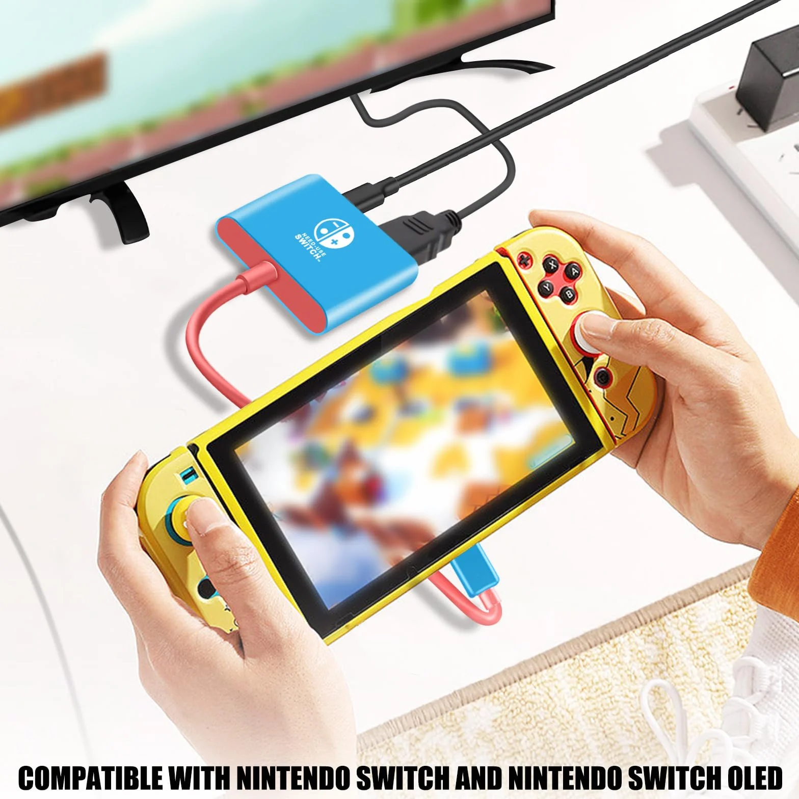 Switch 2 stacja dokująca do Nintendo Switch2, 3 w 1, przenośna stacja ładująca z 4K / 60 Hz HDMI/USB 3.0/PD 100 W, stacja dokująca, kompatybilna z NS Switch2, Steam Deck, smartfonami, komputerami PC