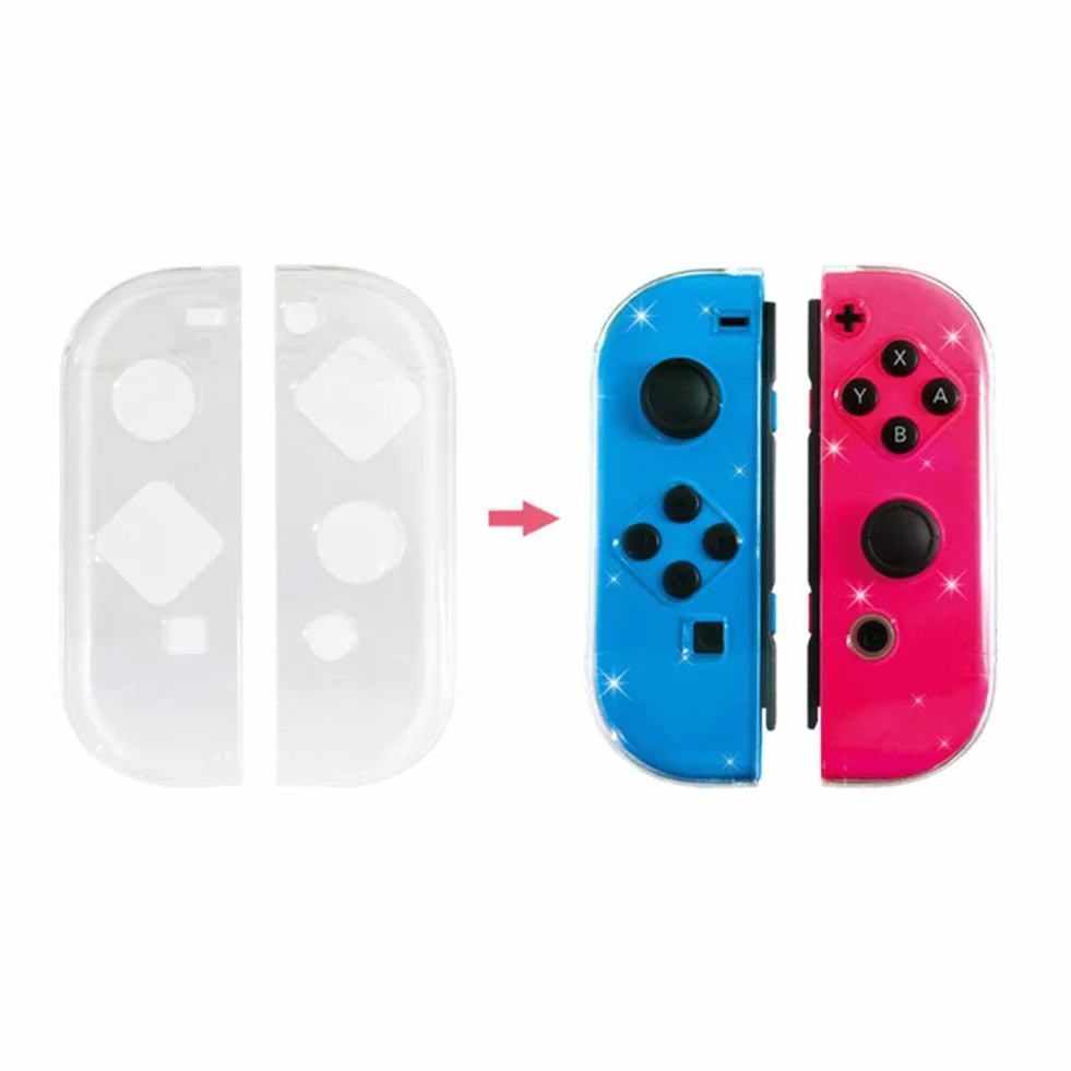 Przezroczyste etui ochronne do kontrolera gier, zamiennik etui na kontroler kieszonkowy DIY do przełącznika, ochrona przed kurzem/zadrapaniami do Gamepad
