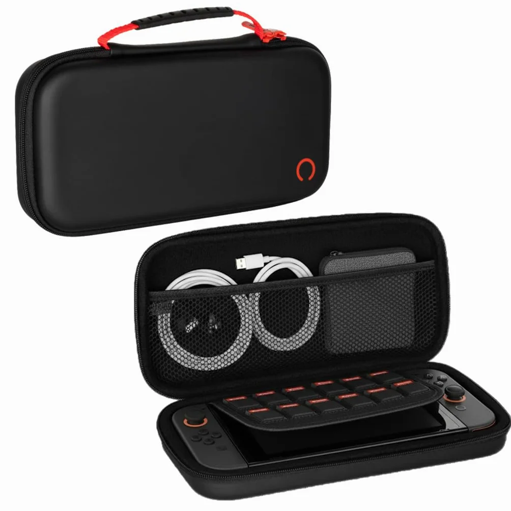 Konix Schutzhülle und Tragetasche for Nintendo Switch, Switch OLED und Switch 2 - Zubehörnetz - 8 gniazd - czarny
