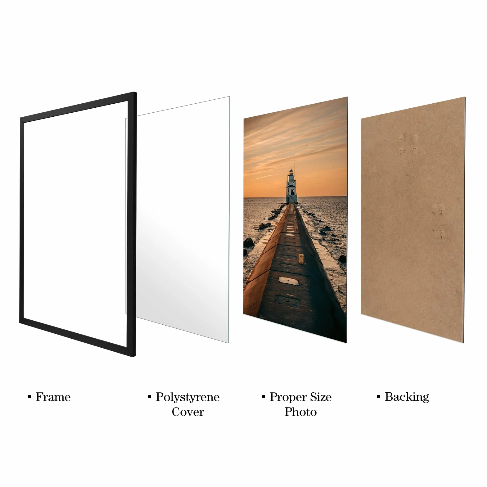 EYMPEU Czarna aluminiowa ramka A1 (59,4 x 84,1 cm) – na ścianę