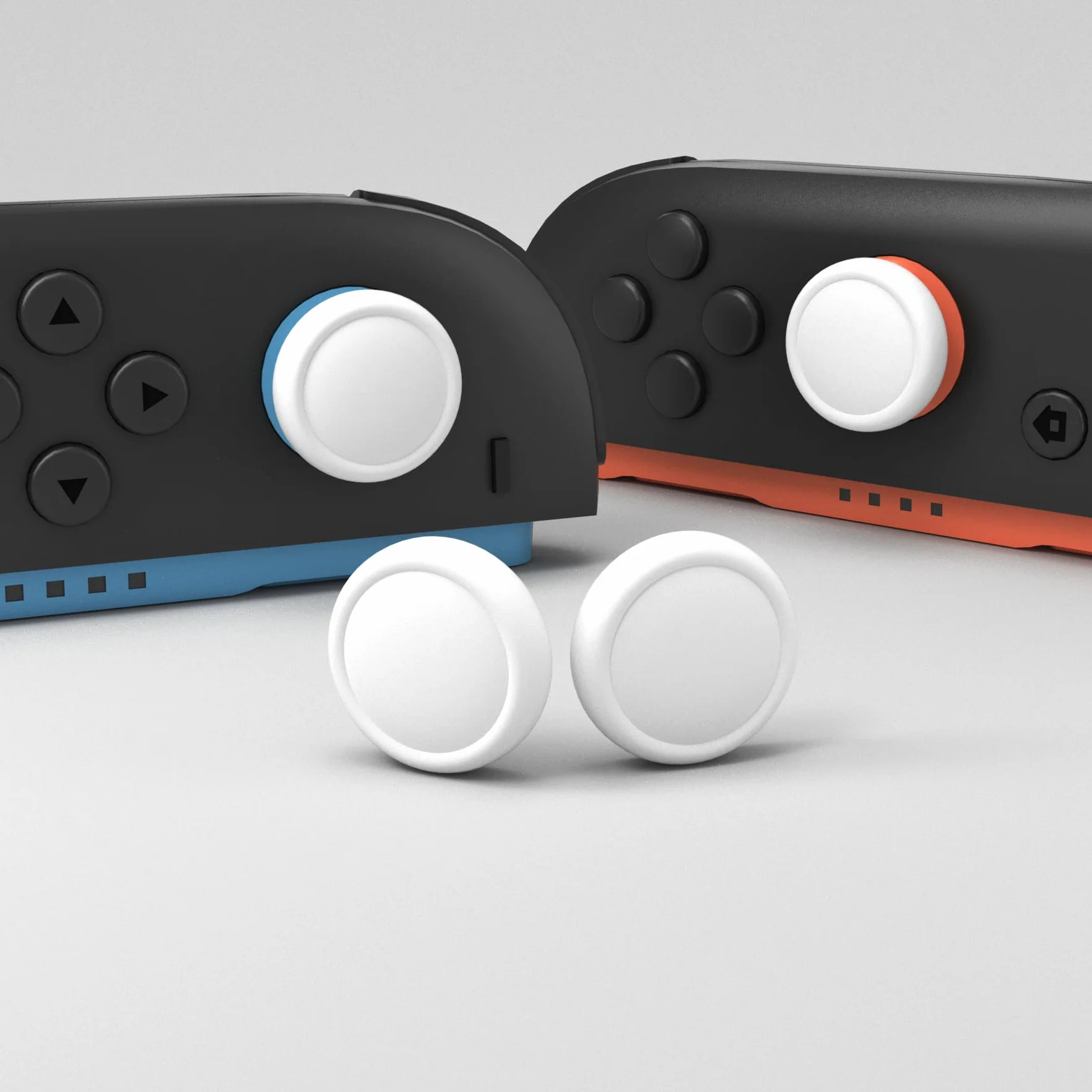PlayVital Nakładki na Drążki do Switch 2,Osłony Thumbstick Joycon do Switch 2,4 szt.Analogowe Nakładki Joysticka–Biały