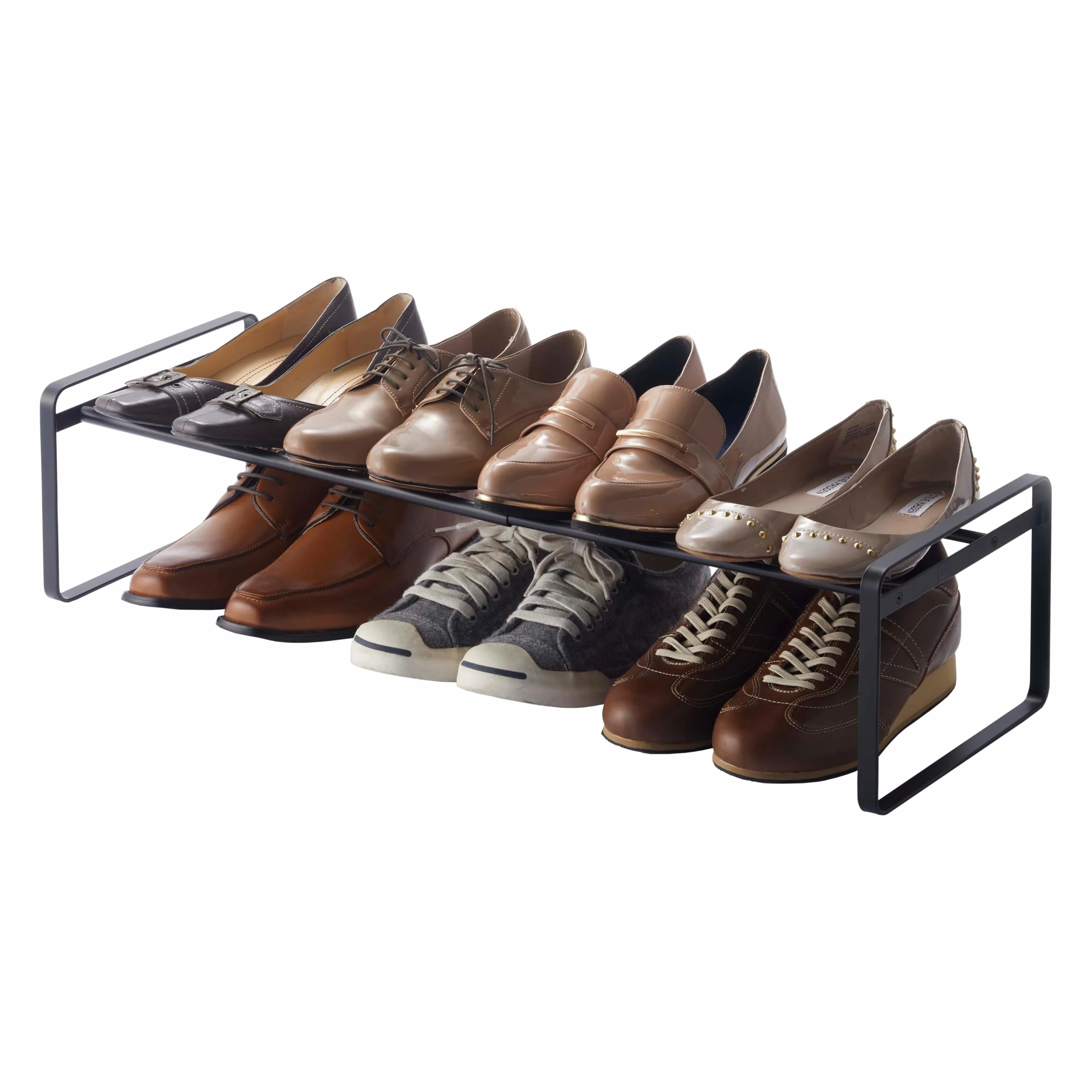 YAMAZAKI Home 7210 rama regulowany stojak na buty czarny