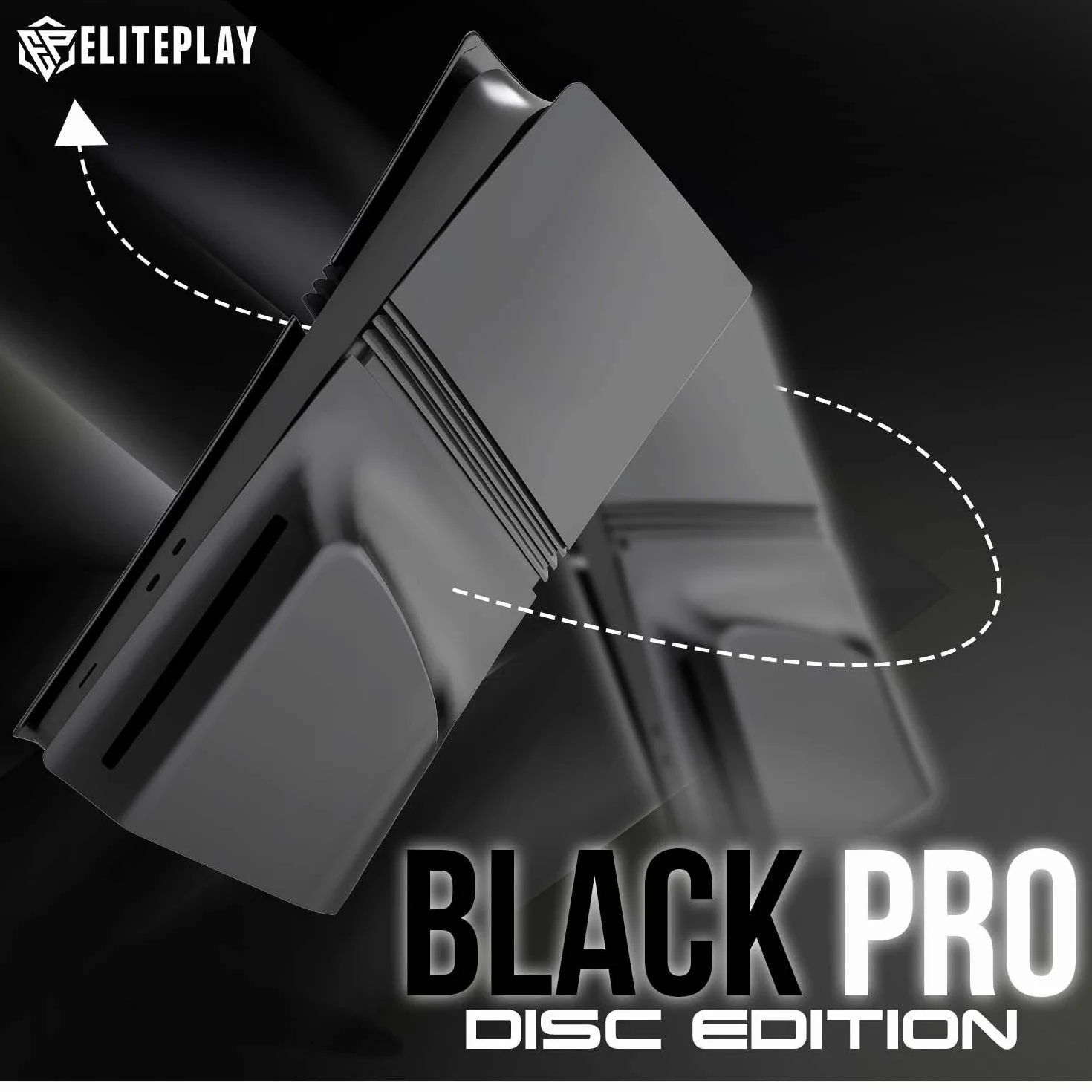 ElitePlay Czarne obudowy z dyskiem PS5 Pro na zamianę dysku edycji Pro modelu PlayStation 5