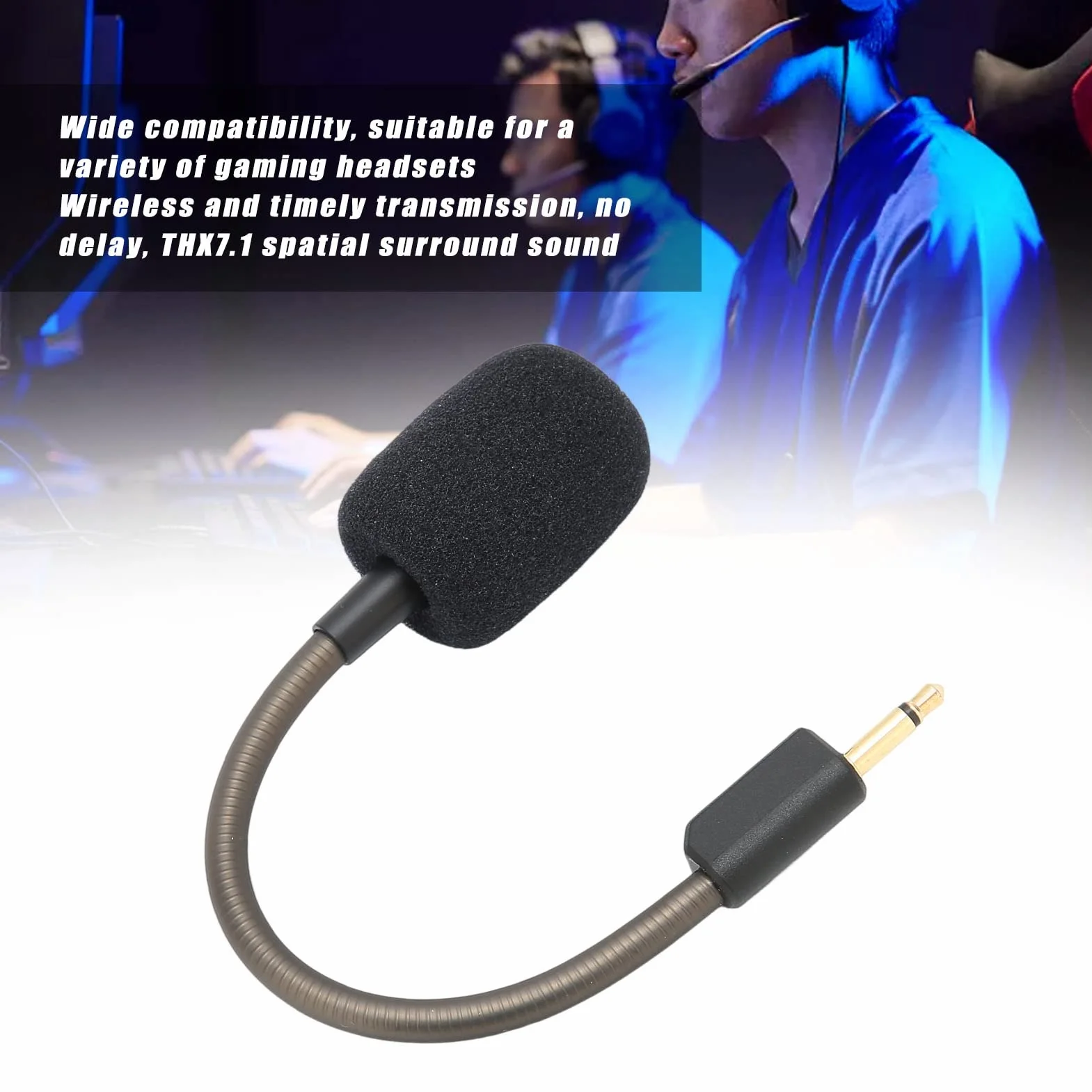Wymienny Mikrofon do Zestawu Słuchawkowego BlackShark V2/Pro/SE, z Redukcją Szumów, do Gier 3,5 Mm Jack z Pianką