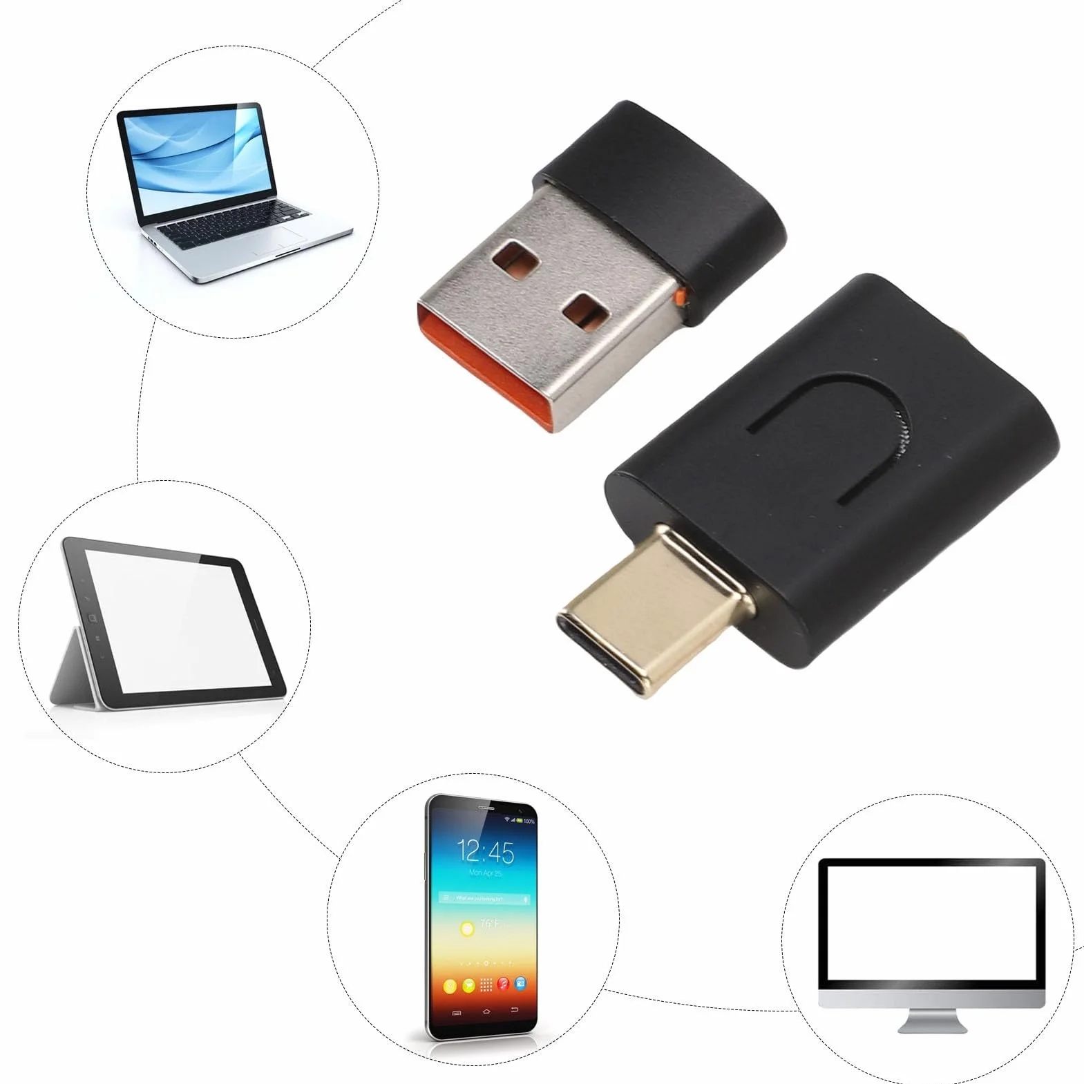 USB-C aptX Bluetooth 5.4 adapter audio, zestaw głośnomówiący, adapter muzyczny, nadajnik dźwięku do komputera, laptopa, tabletu, słuchawek, Plug and Play Wireless Dongle