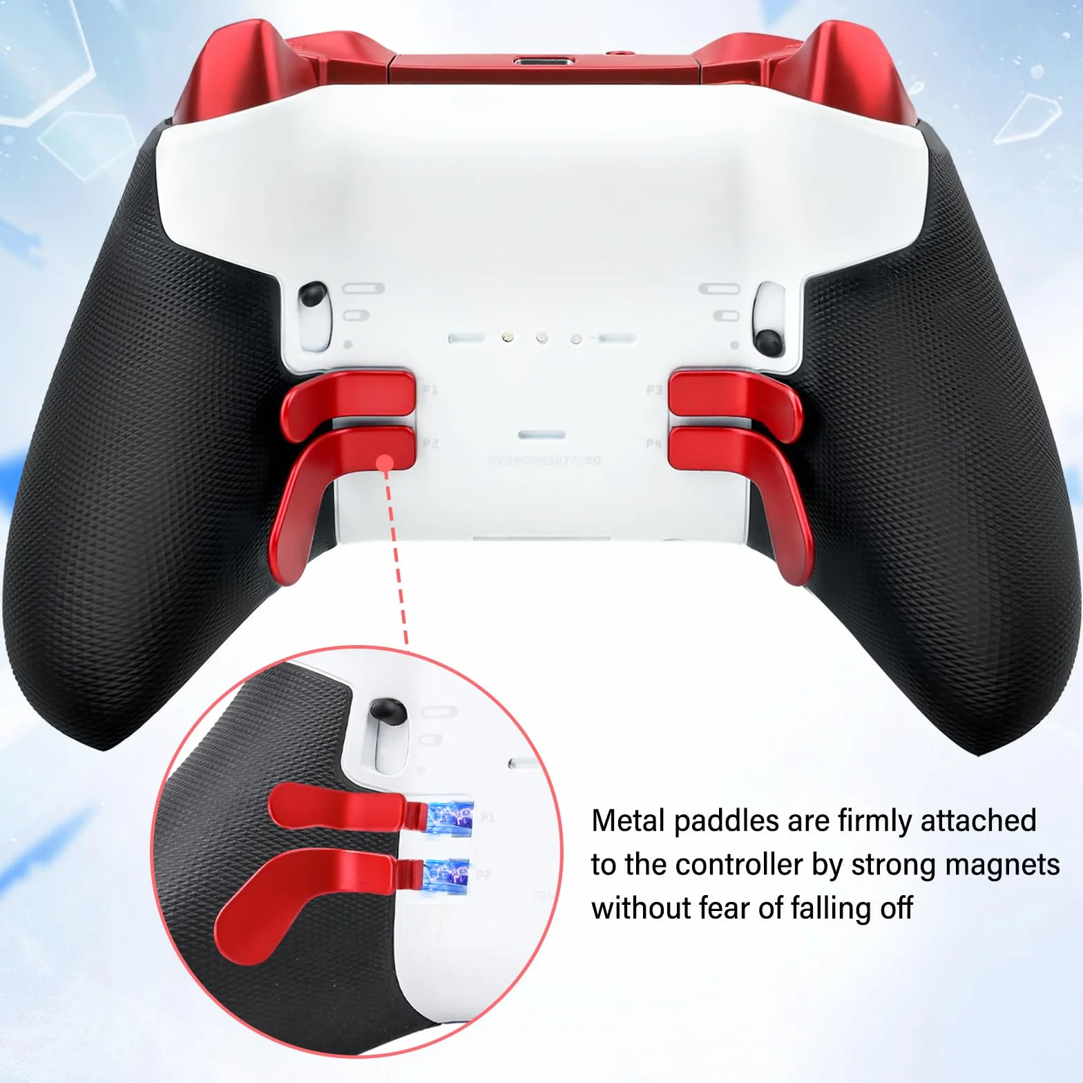 Magnetyczne metalowe joysticki zapasowe do kontrolera Xbox One Elite Series 2, zestaw kompatybilny z Xbox Elite Wireless Controller Series 2 Core (czerwone)