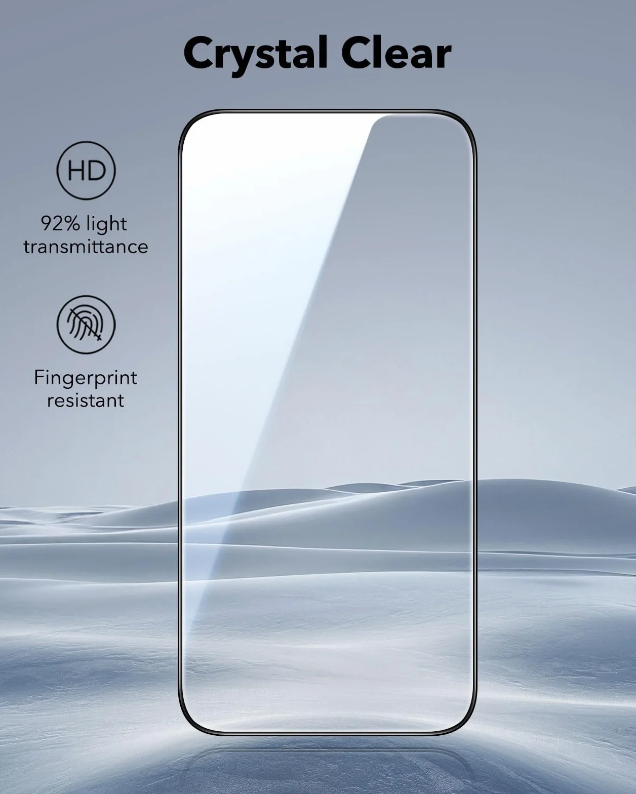 ESR Folia szklana do iPhone'a 15 Pro, szkło hartowane 9H+, bez pęcherzyków i kurzu, ochrona klasy wojskowej, trwała z łatwym narzędziem montażowym, 3 opakowania