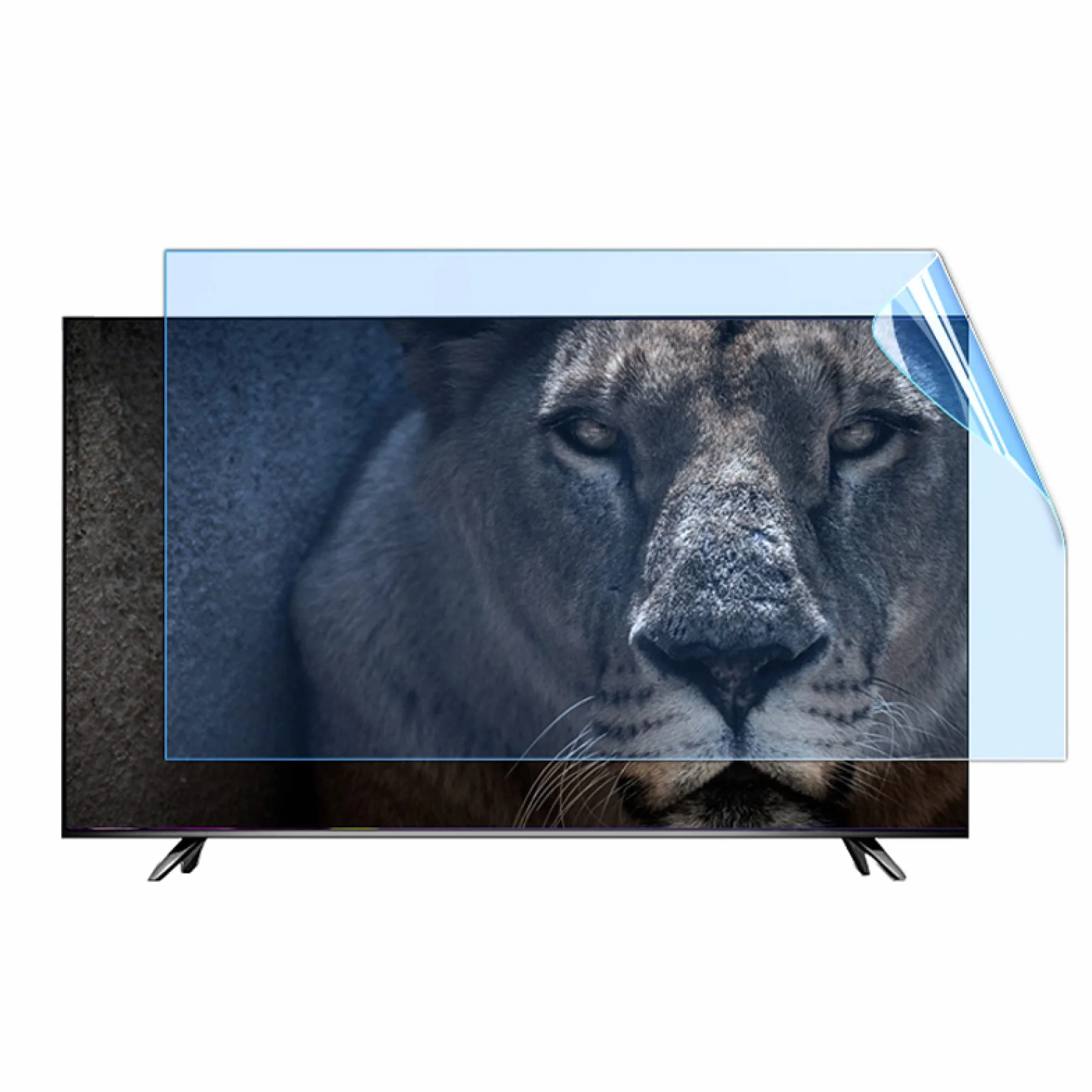 Matowa osłona ekranu telewizora 32–75 cali, antyrefleksyjna folia ochronna do telewizora, do LCD, LED, 4K OLED i QLED HDTV / A / 65 cali 1429 x 804 mm