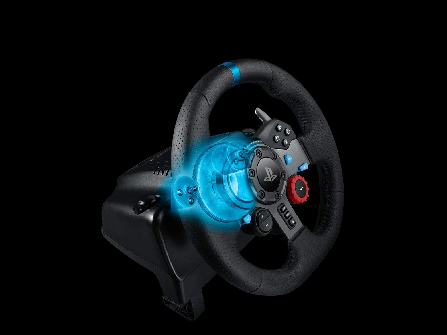 Logitech G G29 Driving Force Racing Wheel Kierownica wyścigowa i pedały podłogowe, realne siłowe sprzężenie zwrotne, łopatki zmiany biegów, PS5, PS4, PC/Mac - Czarny