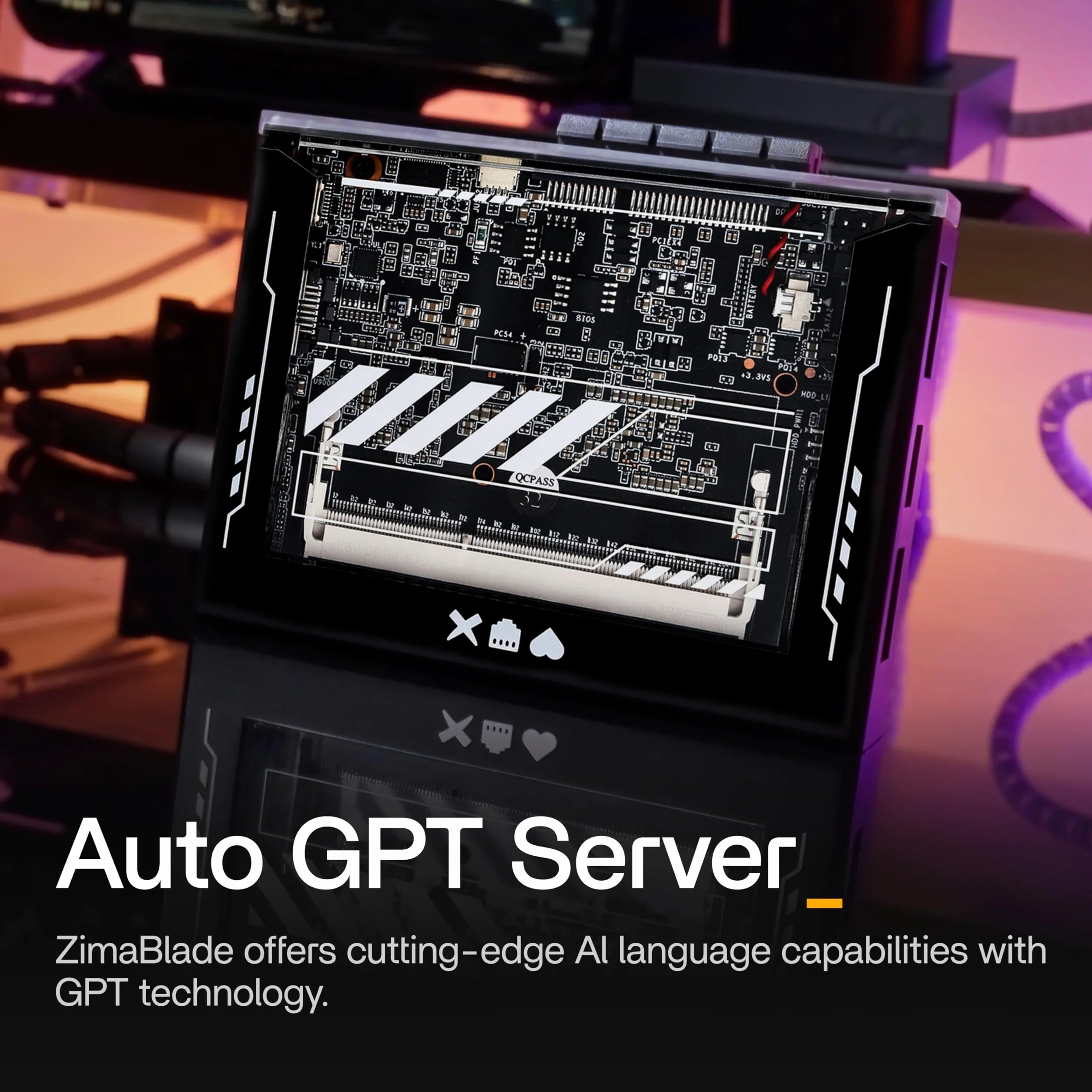 ZimaBlade Serwer jednopłytkowy X86 dla Cyber Native (bez pamięci RAM), hakowalny serwer osobisty z PCIe x4, serwer multimediów Gigabit Ethernet 4K Network Attached Storage(ZimaBlade 3760 N3350)
