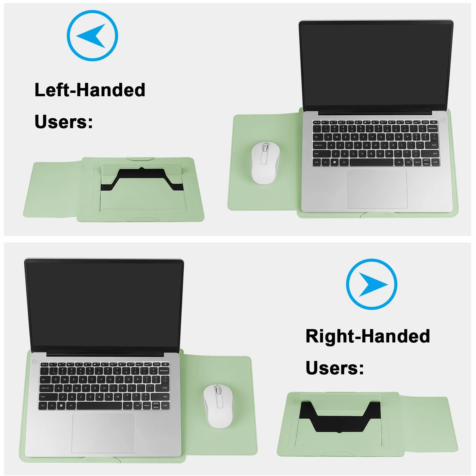 HoYiXi Etui ze sztucznej skóry z uchwytem na laptopa 13,3"/13,6", kompatybilne z MacBook Pro 14 / MacBook Air 13 (M1 M2)/ASUS Vivobook 14 / Dell XPS 13 / ASUS Acer Matebook, torba na notebooka