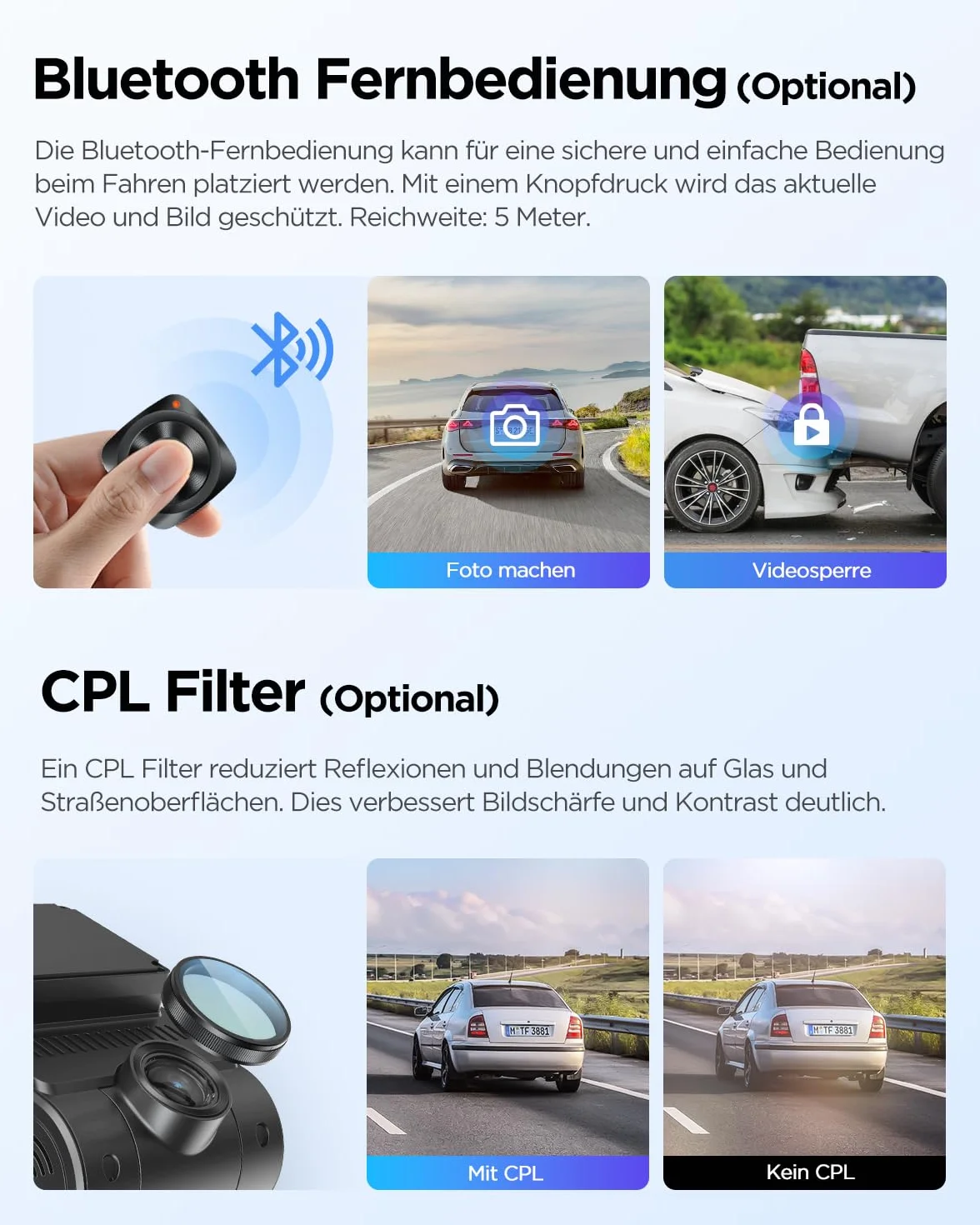 VIOFO A229 Plus 2K + 2K Dual STARVIS 2, HDR przednia tylna kamera samochodowa, sterowanie głosowe i kamera samochodowa Wi-Fi 5 GHz, ultra precyzyjny GPS, super noktowizor 2.0, duży wyświetlacz LCD