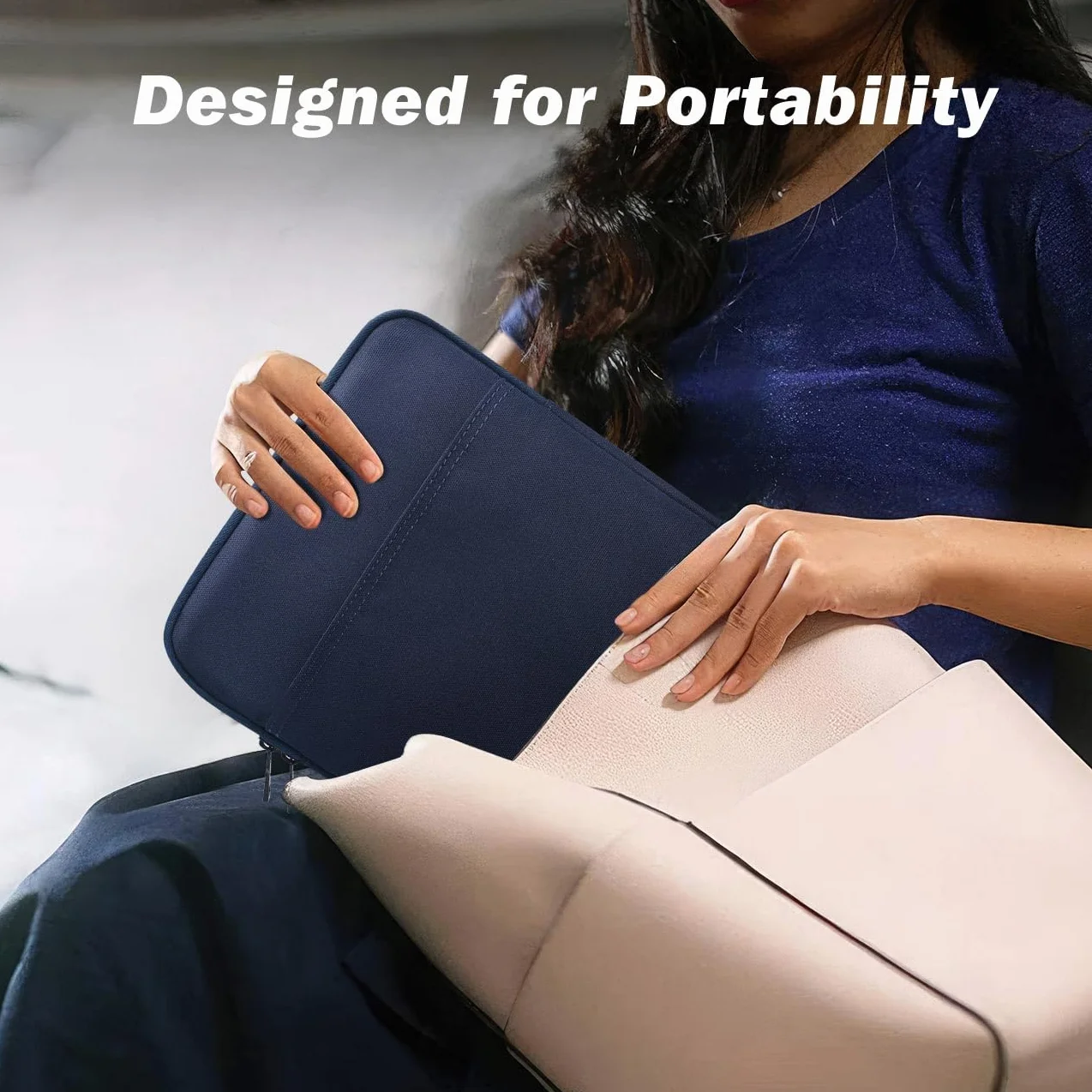 Dadanism 9-11 Inch Tablet Sleeve Bag Carrying Case for iPad (A16) 11th Gen 11", iPad 10th Gen 10.9" Air 5/4, i-Pad Air/Pro 11", i-Pad 9/8/7th 10.2", Galaxy Tab A9+ Plus 11"/S9 FE, Tab M11 11", Indigo