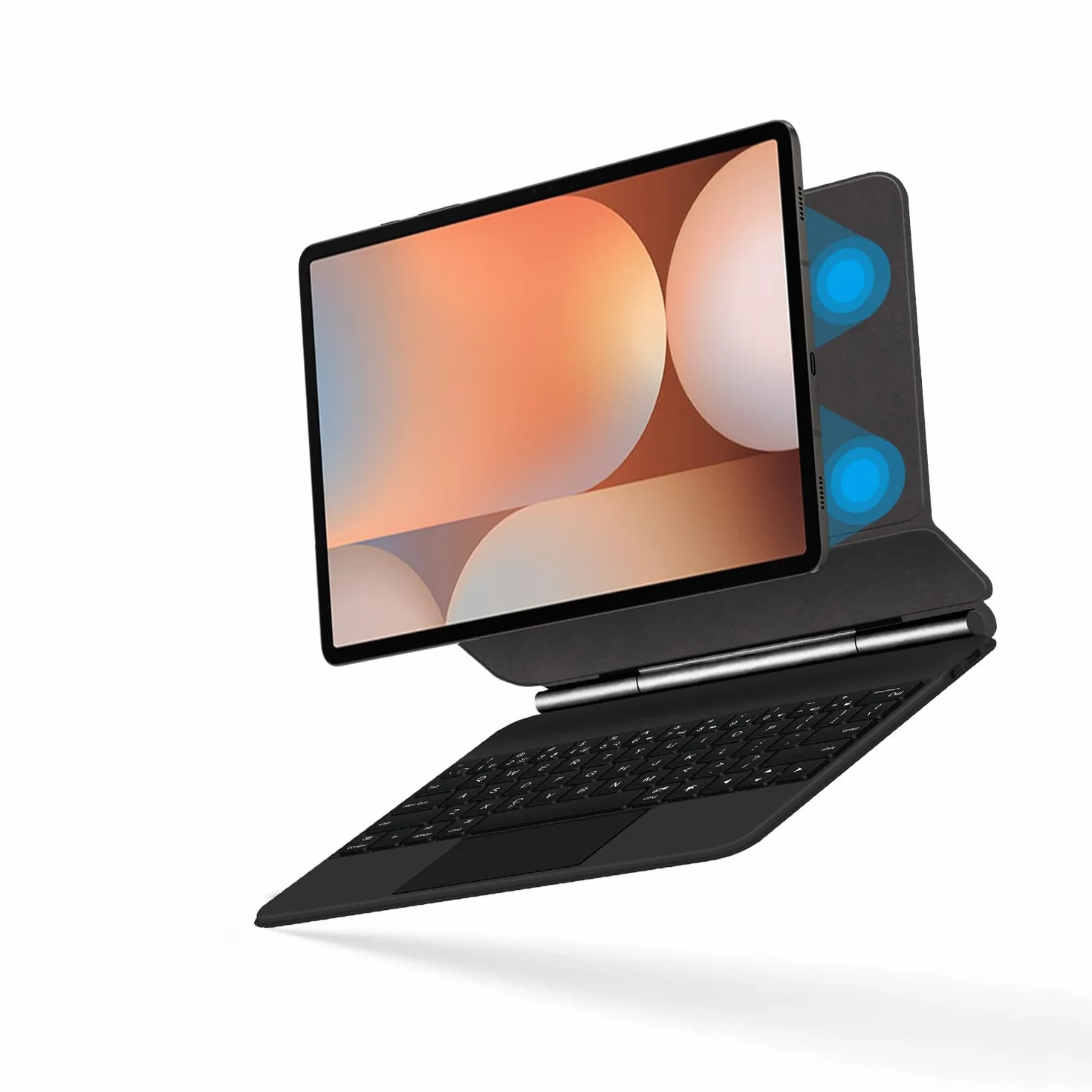 Etui z klawiaturą do Samsung Galaxy Tab S11 Ultra 14,6'' 2025, Magia pływająca podpórka, 7-kolorowe podświetlenie, wbudowany gładzik, czarny