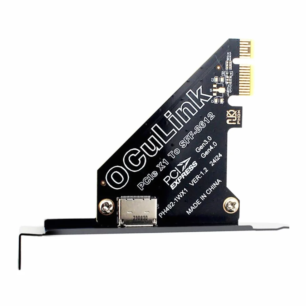 1x adapter PCI-Express 4.0 PCIE na kartę hosta Oculink SFF-8612 SFF-8611 do SSD eGPU U.2, stacja dokująca do zewnętrznej karty graficznej