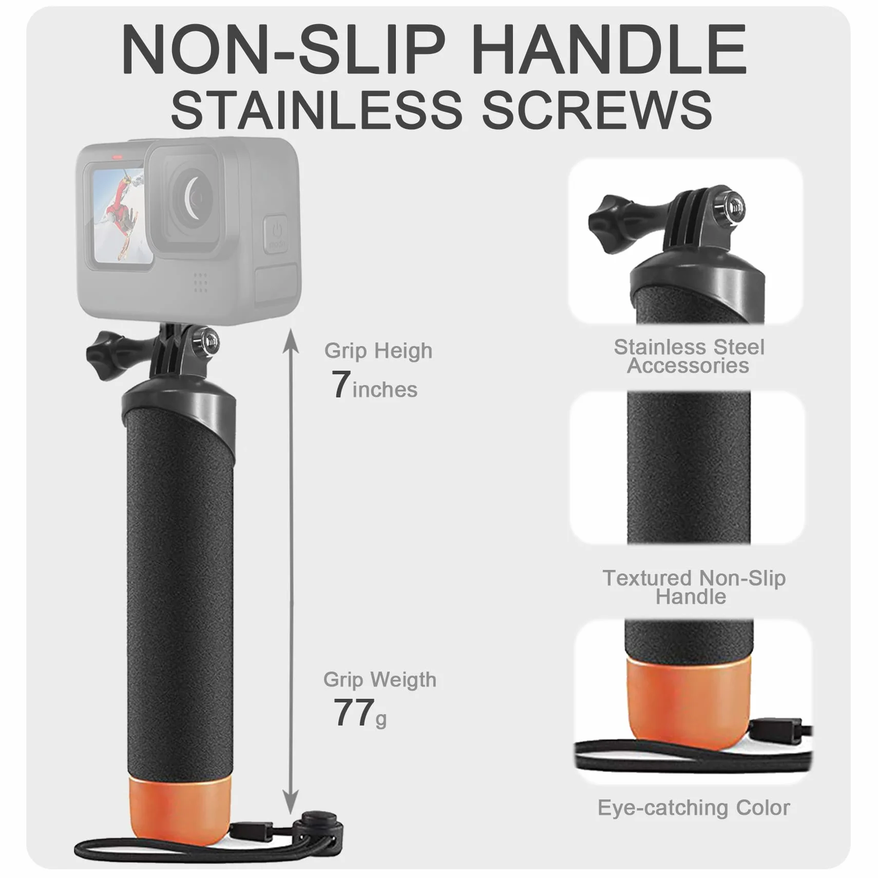 FitStill Wodoszczelna obudowa do nurkowania 50 m i pływający uchwyt, nadaje się do DJI osmo Action 5pro / Action 4/Action 3