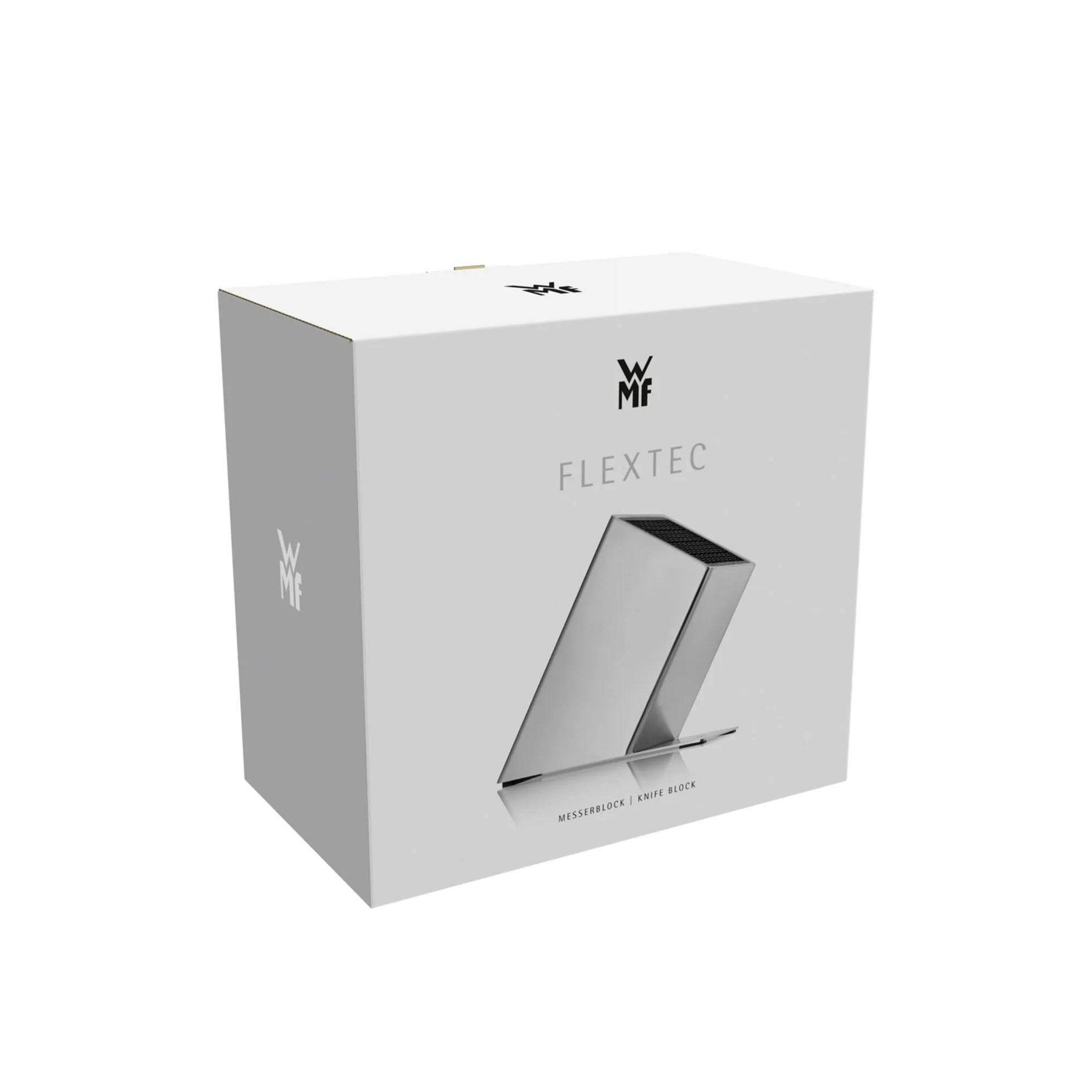 WMF 1893844500 FlexTec blok na noże ze stali nierdzewnej pusty, na maks. 15 noży kuchennych, możliwość podziału noży, optymalna ochrona, stal nierdzewna Cromargan, wysokiej jakości tworzywo sztuczne