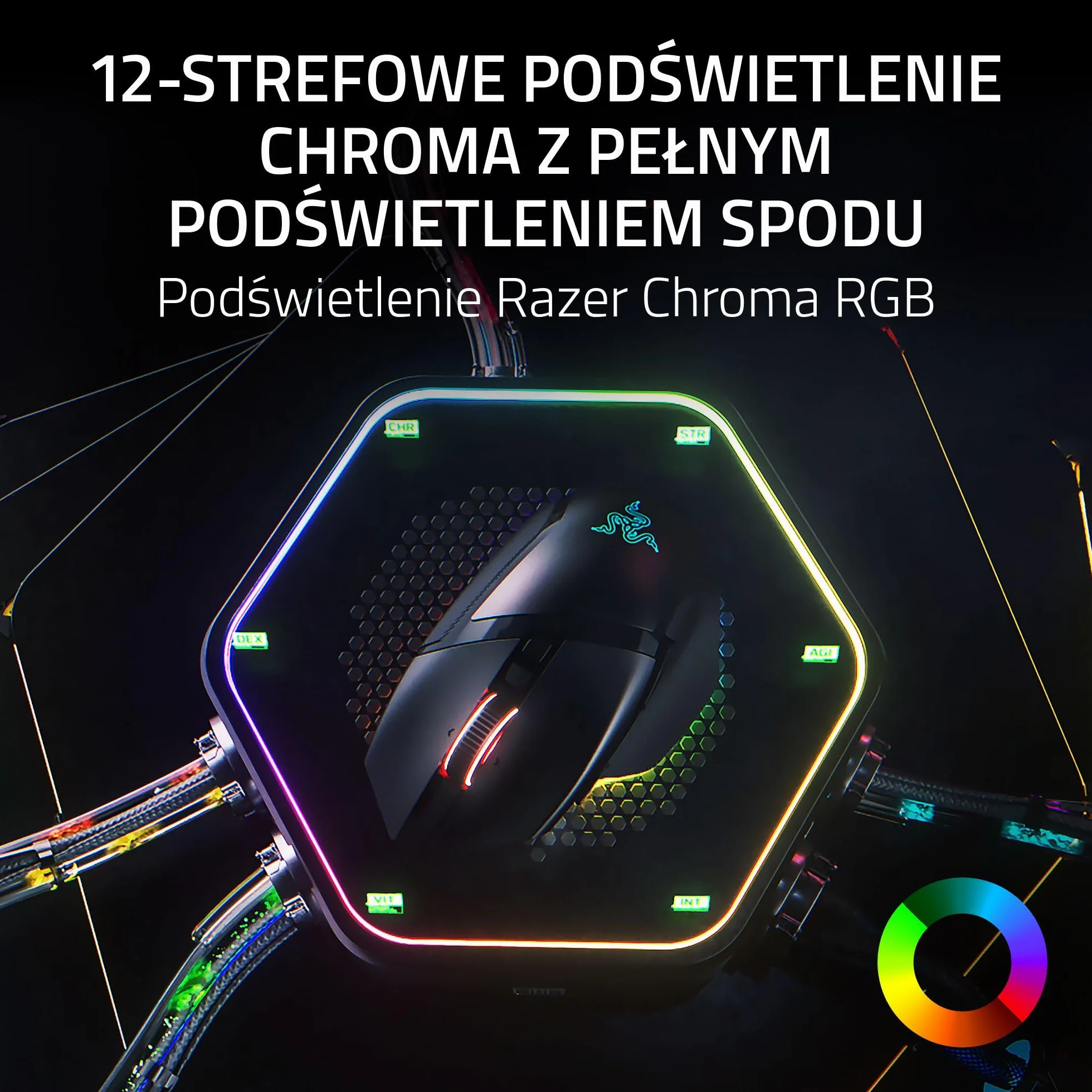 Razer Basilisk V3 Pro 35K Phantom White - ergonomiczna mysz gamingowa RGB z możliwością personalizacji - czujnik optyczny 35K DPI - HyperSpeed i Bluetooth - PC/Mac | Phantom White Edition