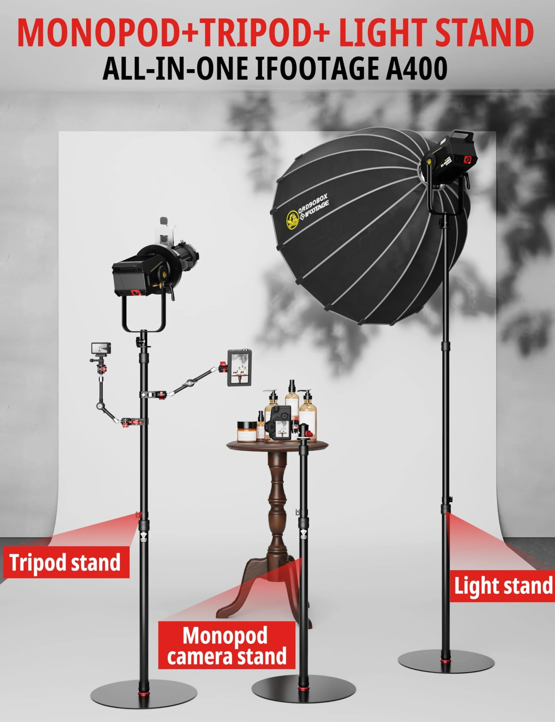 iFootage Monopod 201,6 cm/79,4 cala, 2 szt