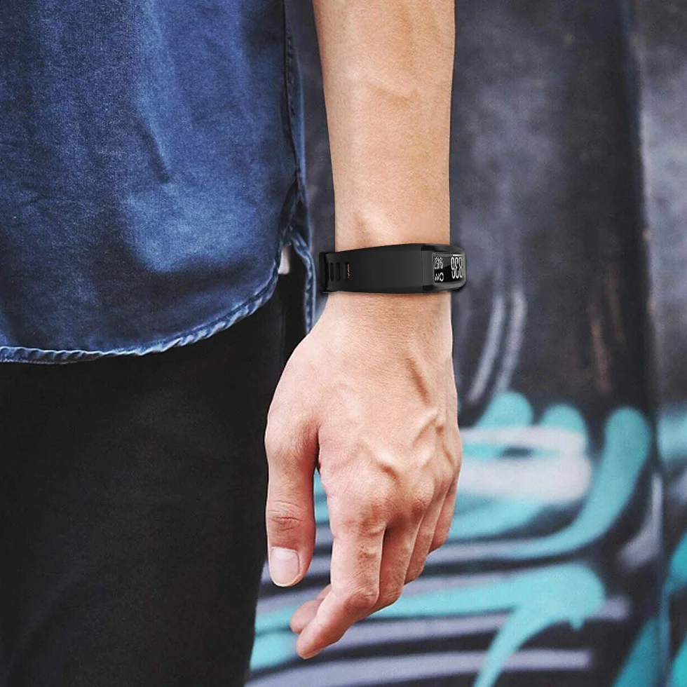 Vivosmart HR pasek, akcesoria regulowany miękki silikonowy zamiennik paska do zegarka zaprojektowany dla Vivosmart HR