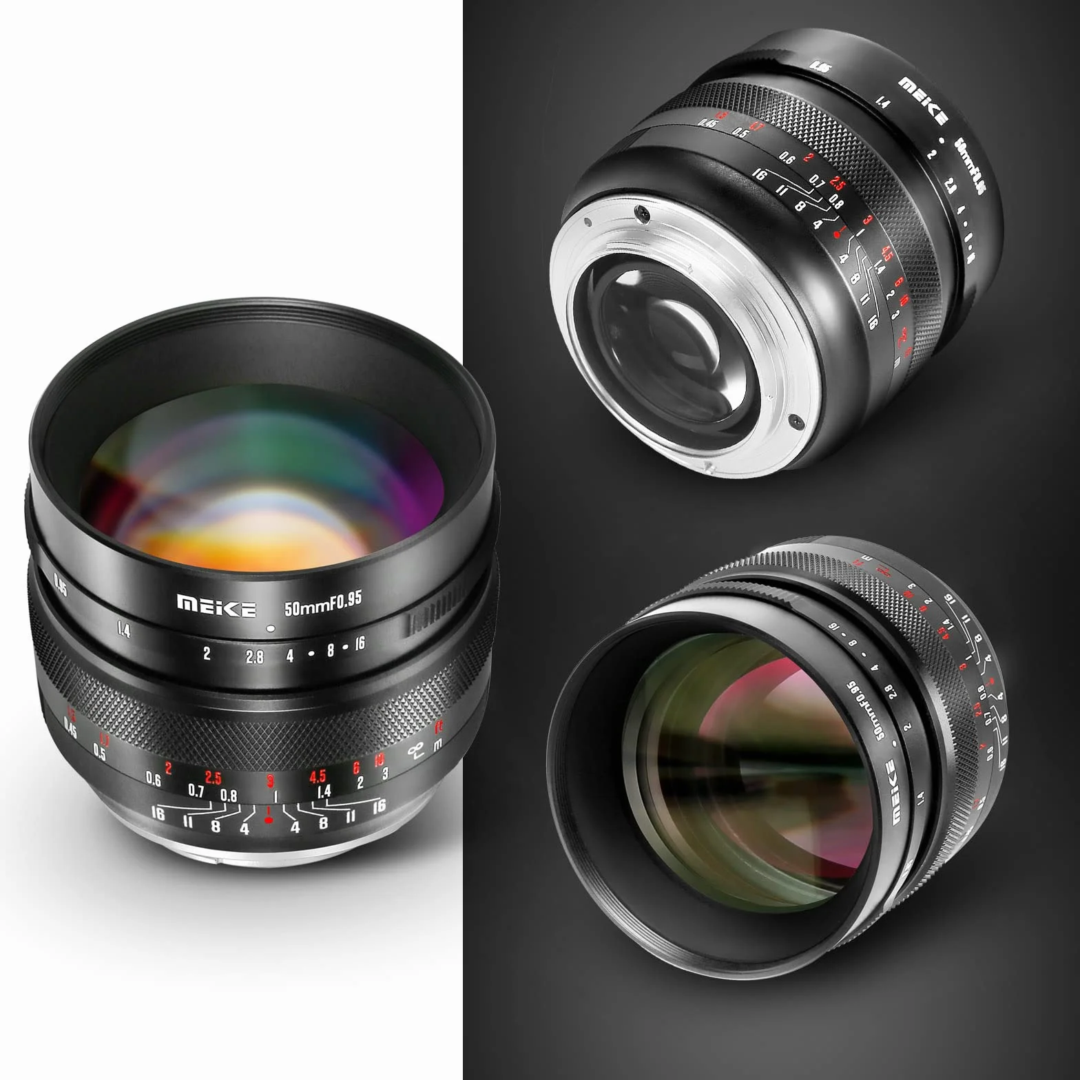 Meike 50 mm f0.95 Standard Aperture Manual Focus Fixed Lens APS-C kompatybilny z Sony E-Mount Mirrorless Cameras NEX 3 3N NEX 5R NEX 6 7 A6600 A6400 A5000 A5100 A6000 A6100 A6300 0 A65 00 A3000