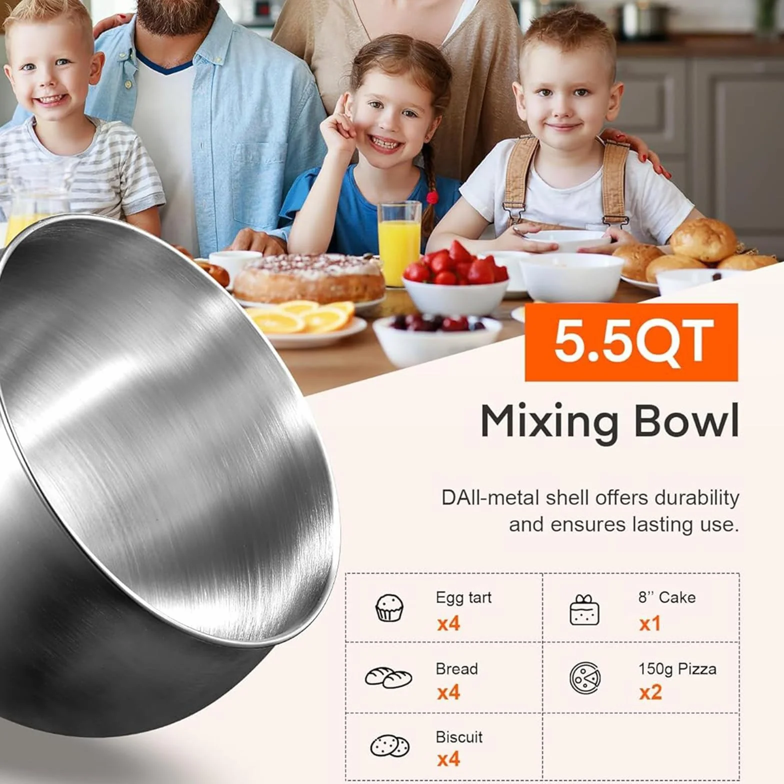 Robot Kuchenny 1500 W Blender 6 L Maszynka Do Mielenia Mięsa Mikser Stojący Biały