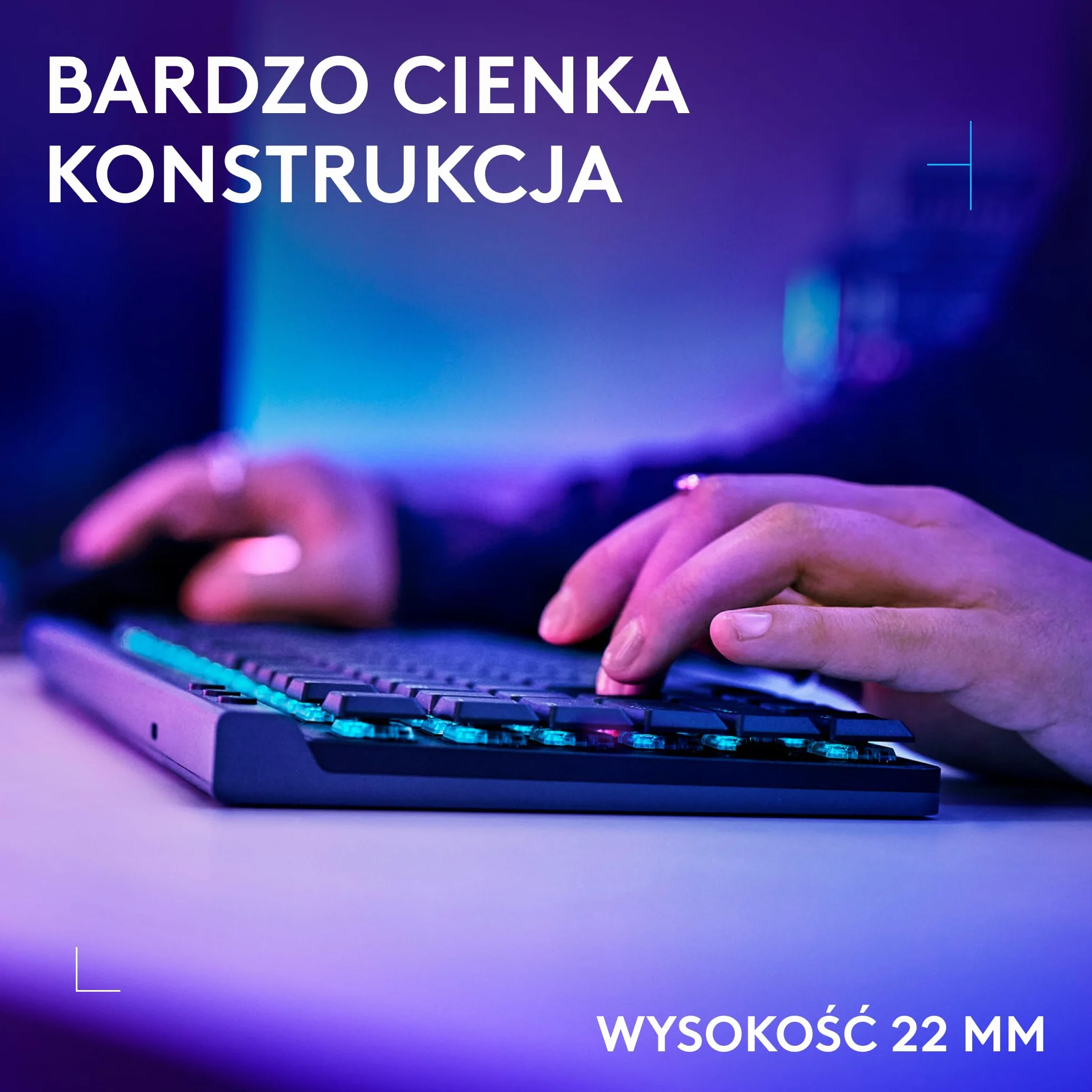 Logitech G G515 LIGHTSPEED TKL o płaskim profilu Bezprzewodowa klawiatura do gier, LIGHTSYNC RGB, cienka konstrukcja bez klawiatury numerycznej, przełączniki mechaniczne, QWERTY US INT'L - Czarny