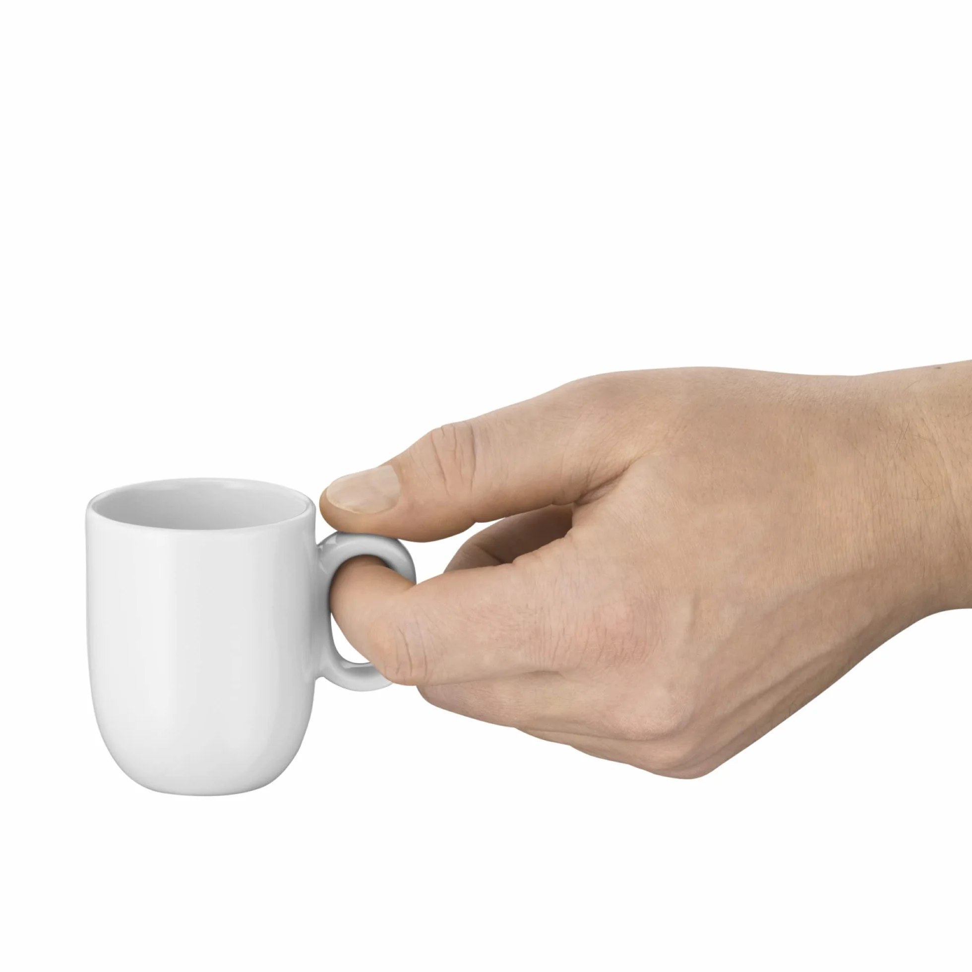WMF Barista 4-częściowy zestaw filiżanek do kawy, dwie filiżanki do kawy 60 ml, ze spodkami do espresso, porcelany, szklanek do kawy, filiżanek do espresso, nadają się do mycia w zmywarce, kolor biały