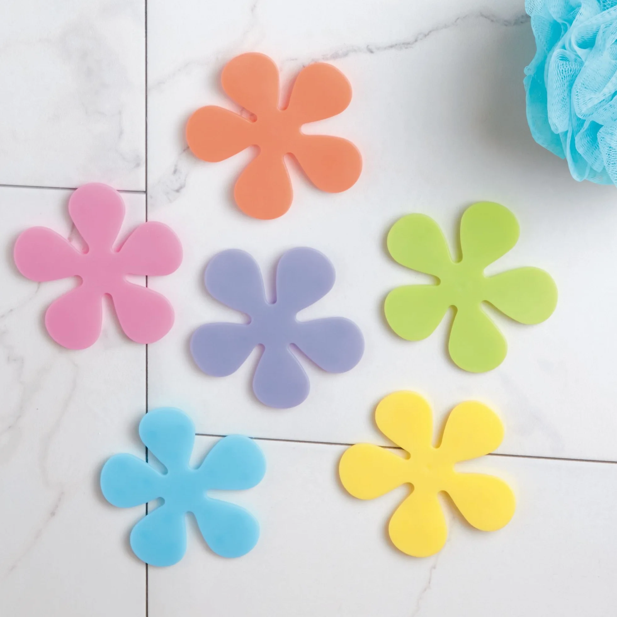 iDesign kwiatowy bieżnik z wanną zestaw 8 sztuk wielokolorowy