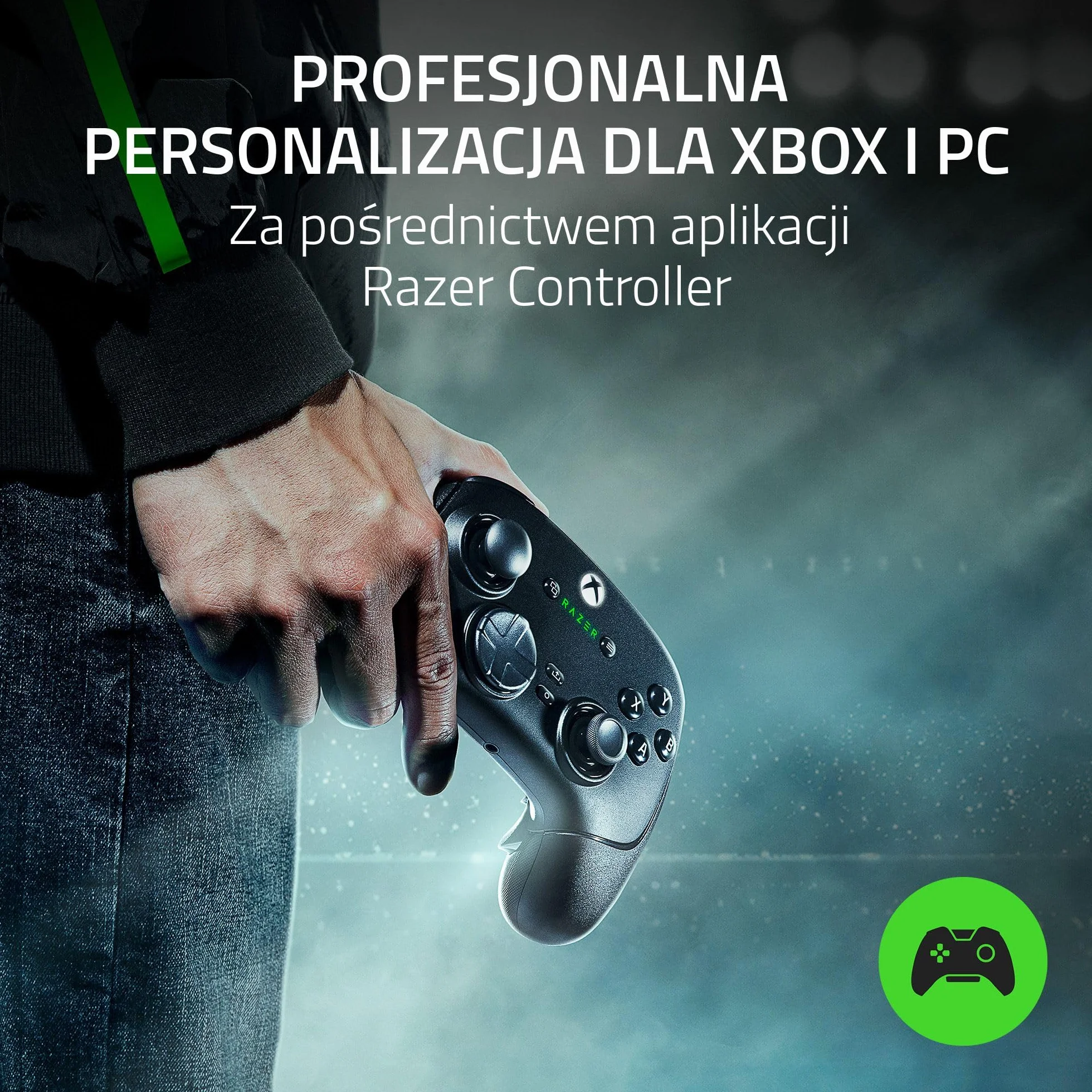 Razer Wolverine V3 Pro - bezprzewodowy kontroler e-sportowy do Xbox i PC (HyperSpeed Wireless, dotykowe przyciski akcji Mecha, analogowe drążki z efektem Halla, wibracje dotykowe) Czarny