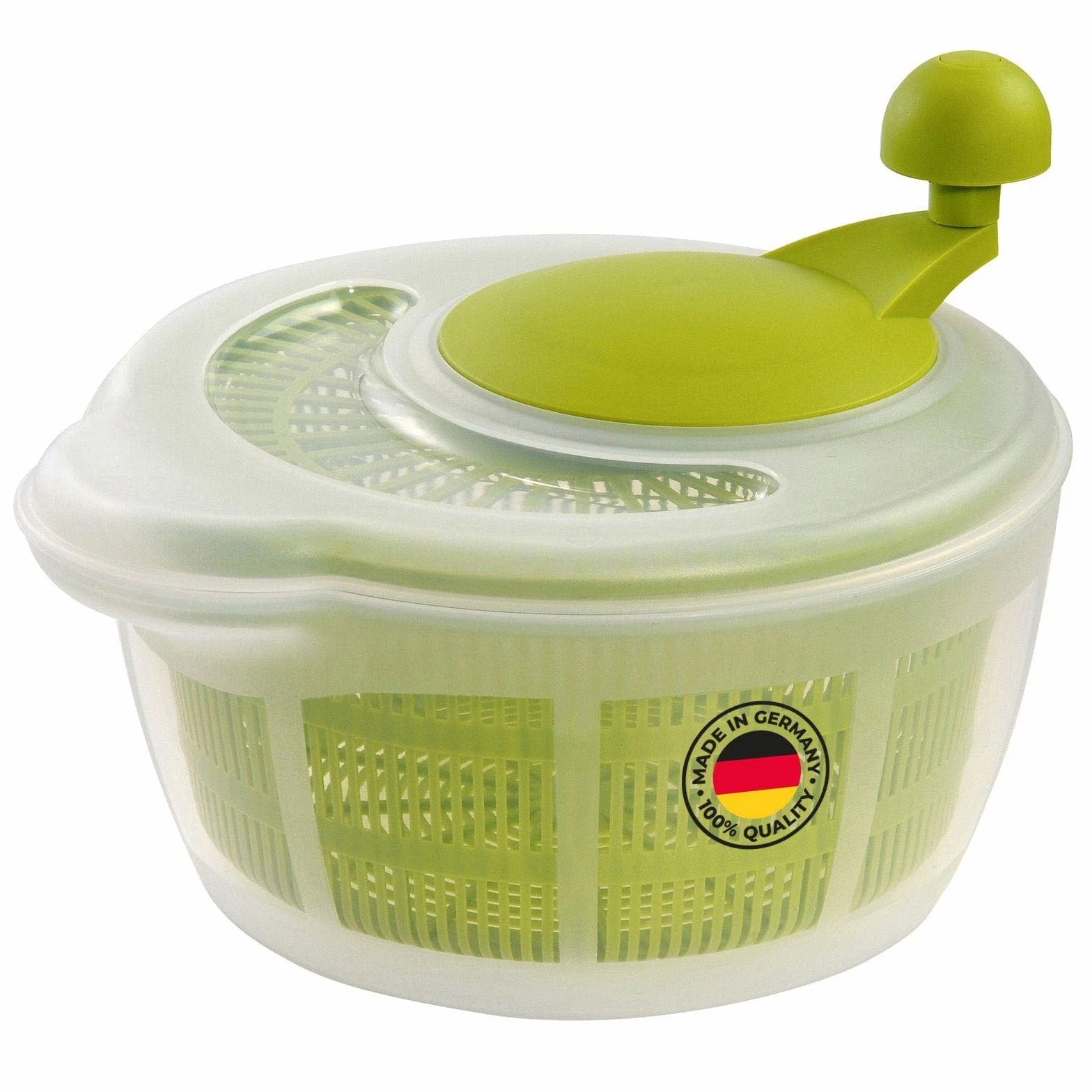 Westmark Wirówka do sałaty, Pojemność: 5 litrów, ø 26 cm, Tworzywo sztuczne, BPA-free, Fortuna, Kolor: Przezroczysty/Zielony, 243222E1