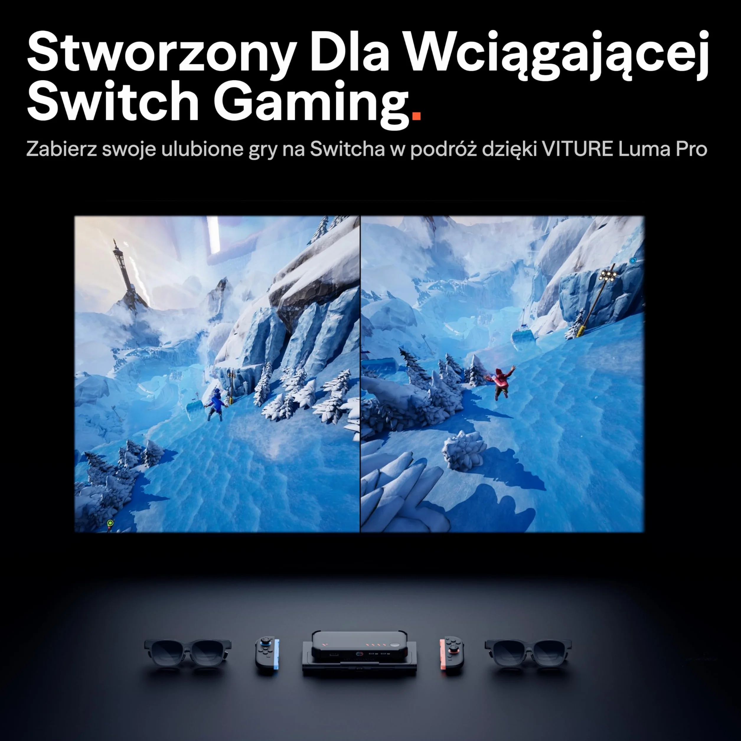 VITURE Pro Mobile Dock - Pierwsze Immersive XR dla Switch 2, Kompatybilne z PS, Co-op Stream & Play, 2D/3D, Dla Switch/Fire TV/HDMI, Wyświetlacz USB-C & Okulary XR/AR