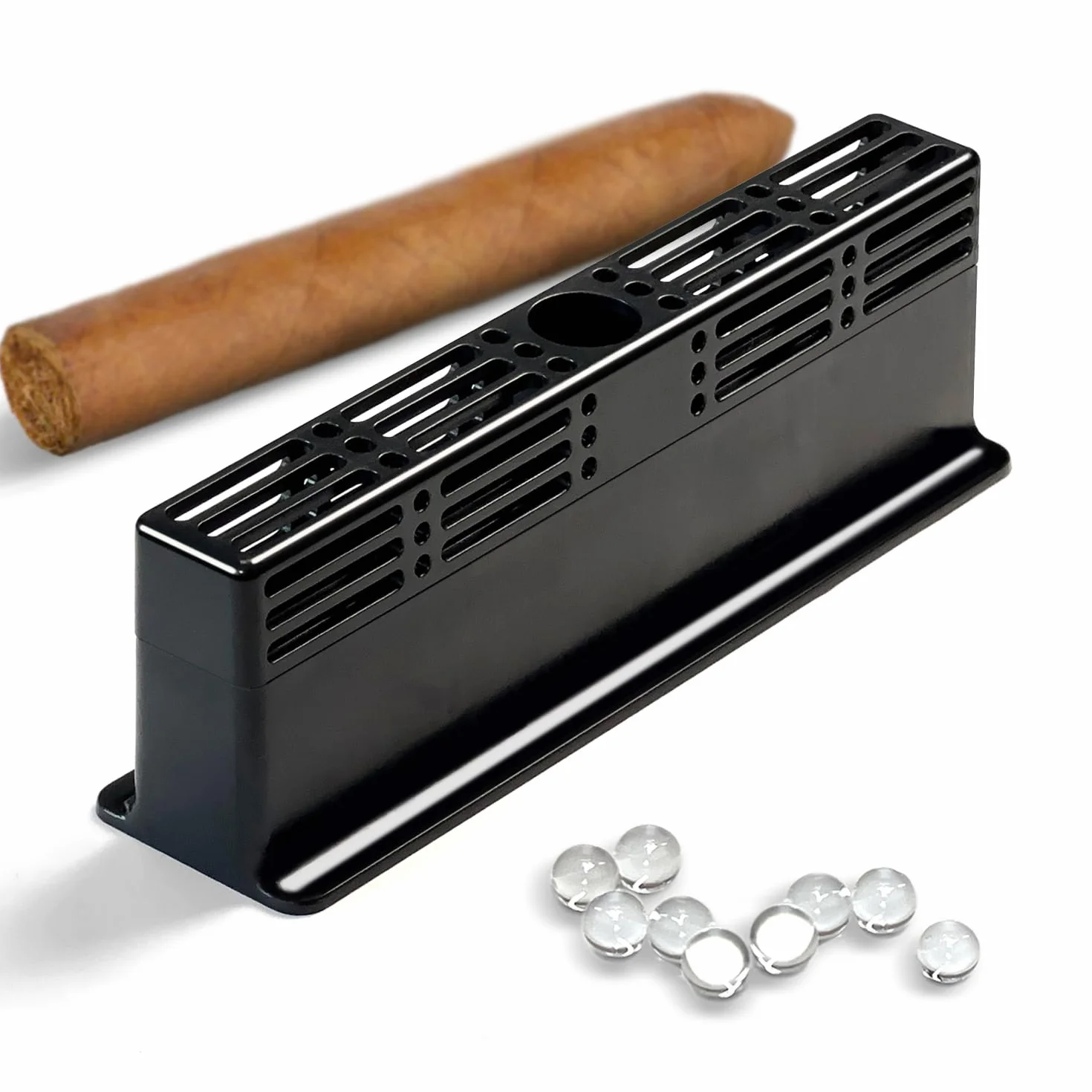 Humidor Nawilżacz Do Cygar 3-drożny System Nawilżania 70% Wilgotności Względnej 1-100 Cygar