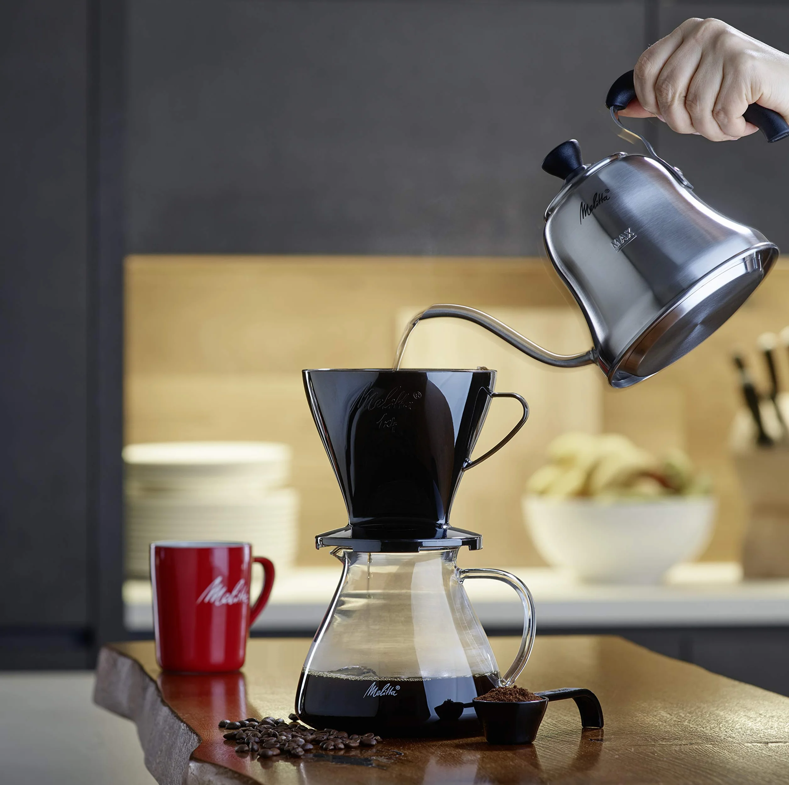 Melitta 217625 Dzbanek ze szkła borokrzemowego, wytrzymały i odporny na wysokie temperatury, 0,7 l