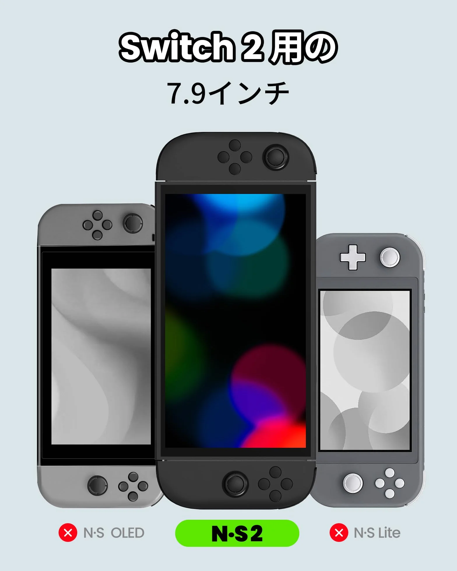 TRANSNOVO 2-pak ochraniaczy ekranu kompatybilnych z Nintendo Switch 2, przezroczyste szkło hartowane HD o twardości 9H, odporne na zarysowania i trwałe ochraniacze ekranu do Nintendo Switch 2