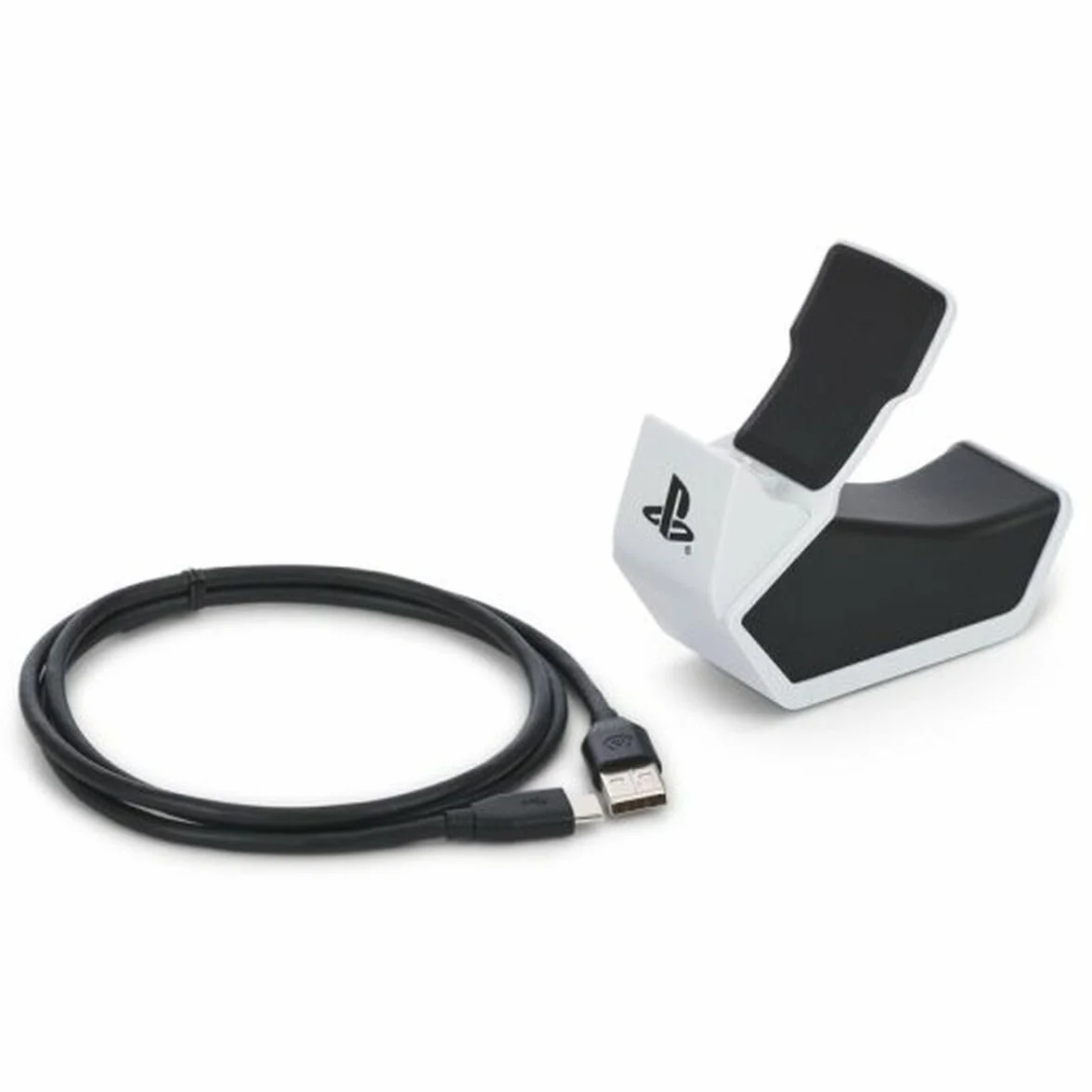 Biała stacja ładująca solo PowerA do kontrolera bezprzewodowego DualSense, Ładowanie kontrolera DualSense, ładowanie, Sony PlayStation, PS5, oficjalnie licencjonowane
