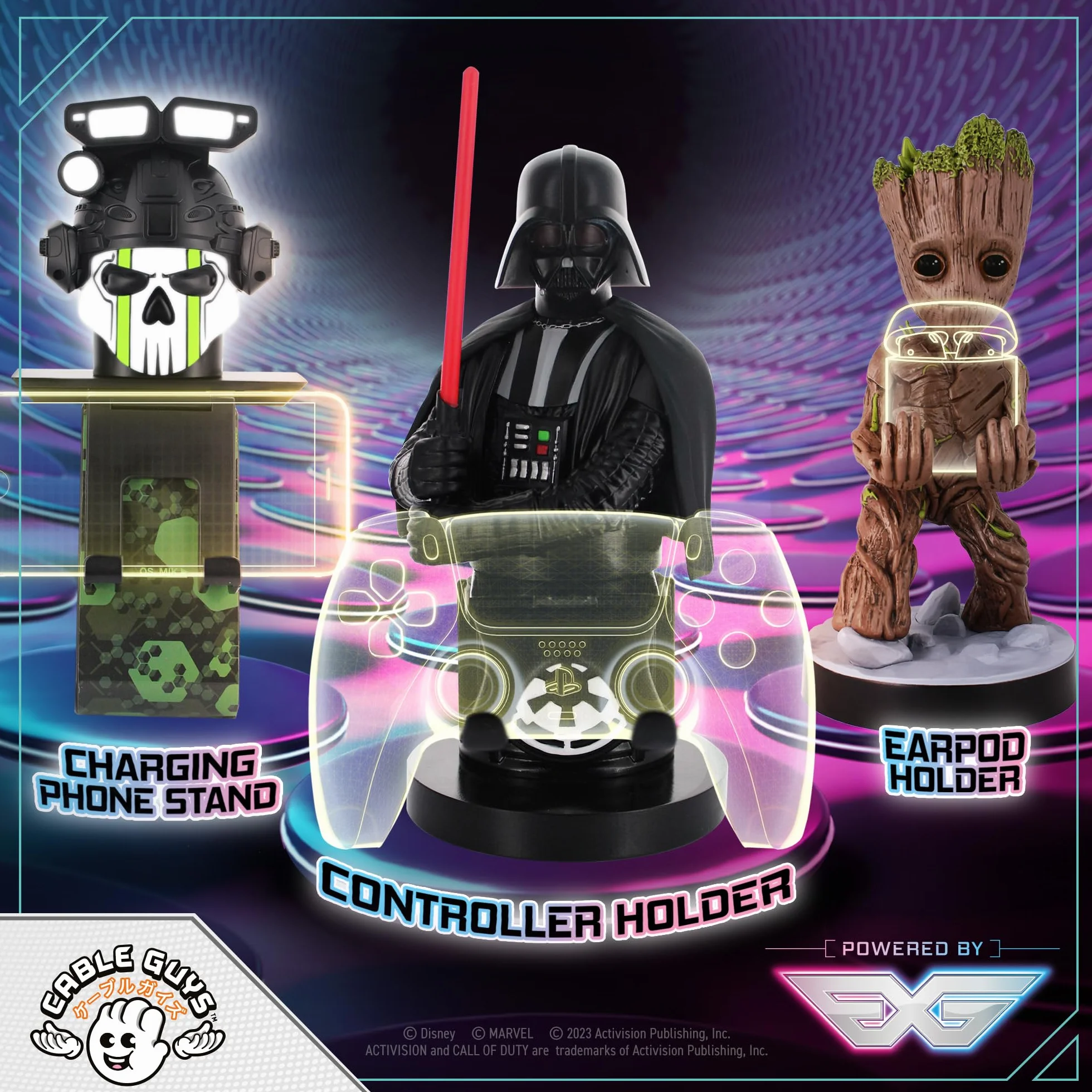 Cable Guys - Star Wars Darth Vader A New Hope Gaming Accessories Holder & Phone Holder for Controller (Xbox, Play Station, Nintendo Switch) & Phone (Iphone, Samsung Galaxy, Google Pixel)
