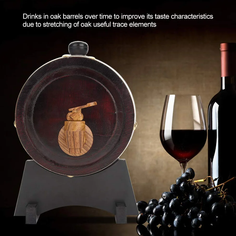 Drewniana beczka dębowa do przechowywania wina 1,5 l 20 x 20 x 28,5 cm