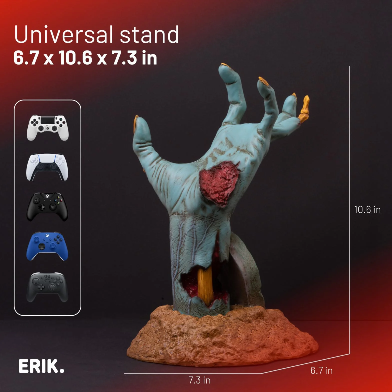 Grupo Erik Gameration One More Life Gaming Headset & Controller Holder | Phone Holder | Headphone Stand & Controller Stand For Most Controllers | Gaming Accessories For Desk | Gamer Gifts