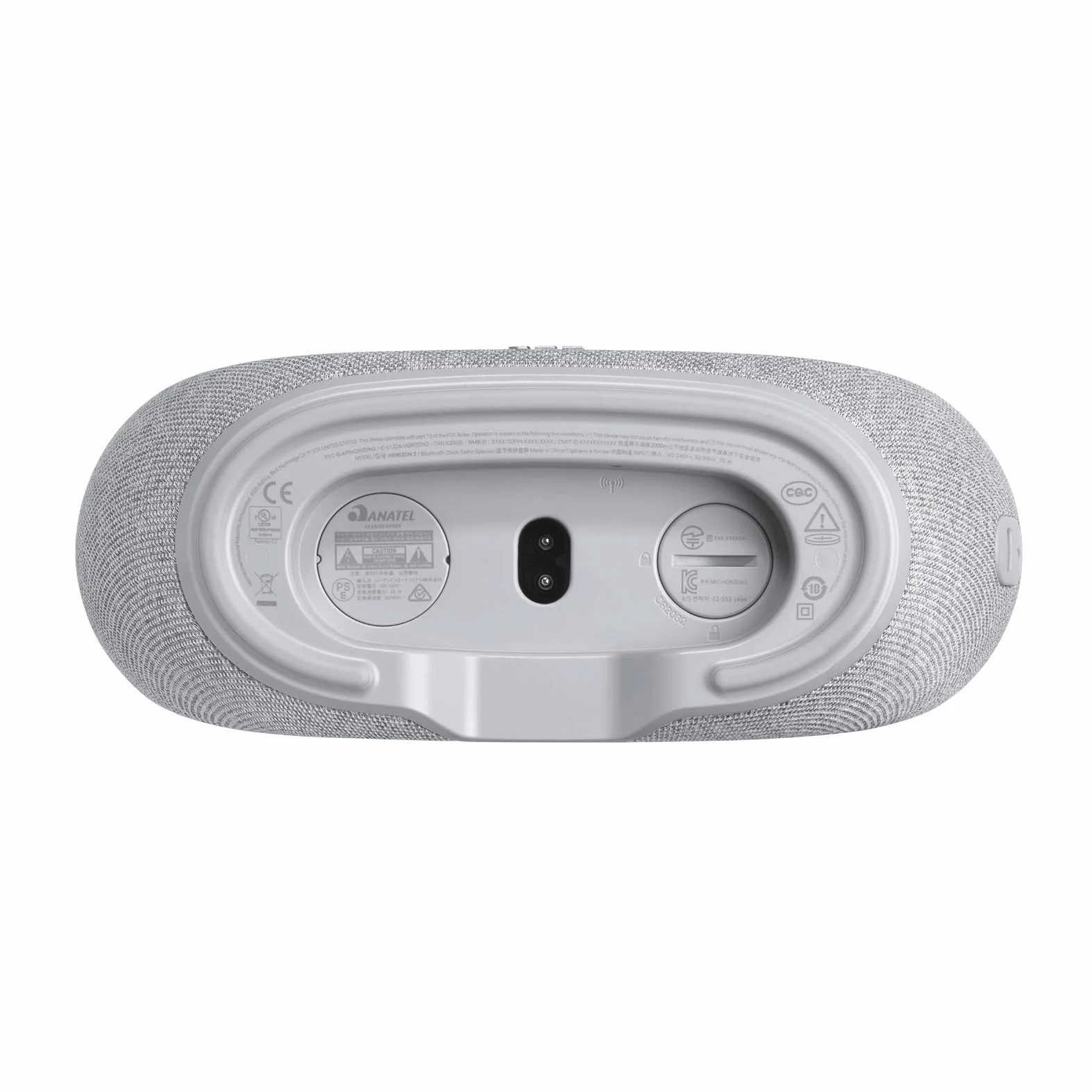 JBL Horizon 3, głośnik Bluetooth z zegarem i radiem DAB+/FM, alarm z efektem wschodu słońca, ładowanie przez USB-C, akumulator i zasilanie sieciowe, dźwięk JBL Pro, szary