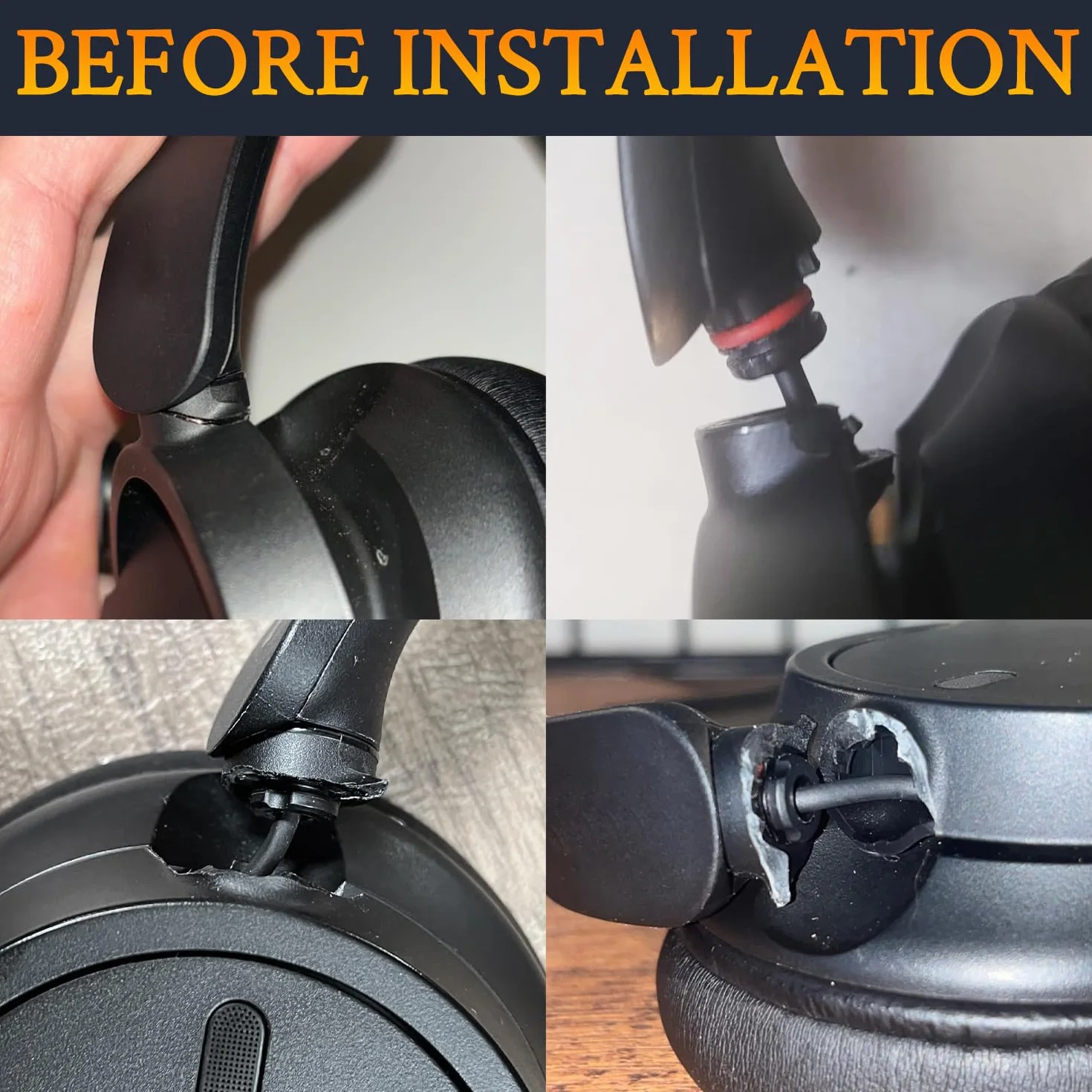 SOULWIT Części zamienne do zawiasu obrotowego pałąka na głowę do Sony WH-CH720N (WHCH720N) bezprzewodowych z redukcją szumów słuchawek, plastikowy uchwyt do mocowania akcesoriów