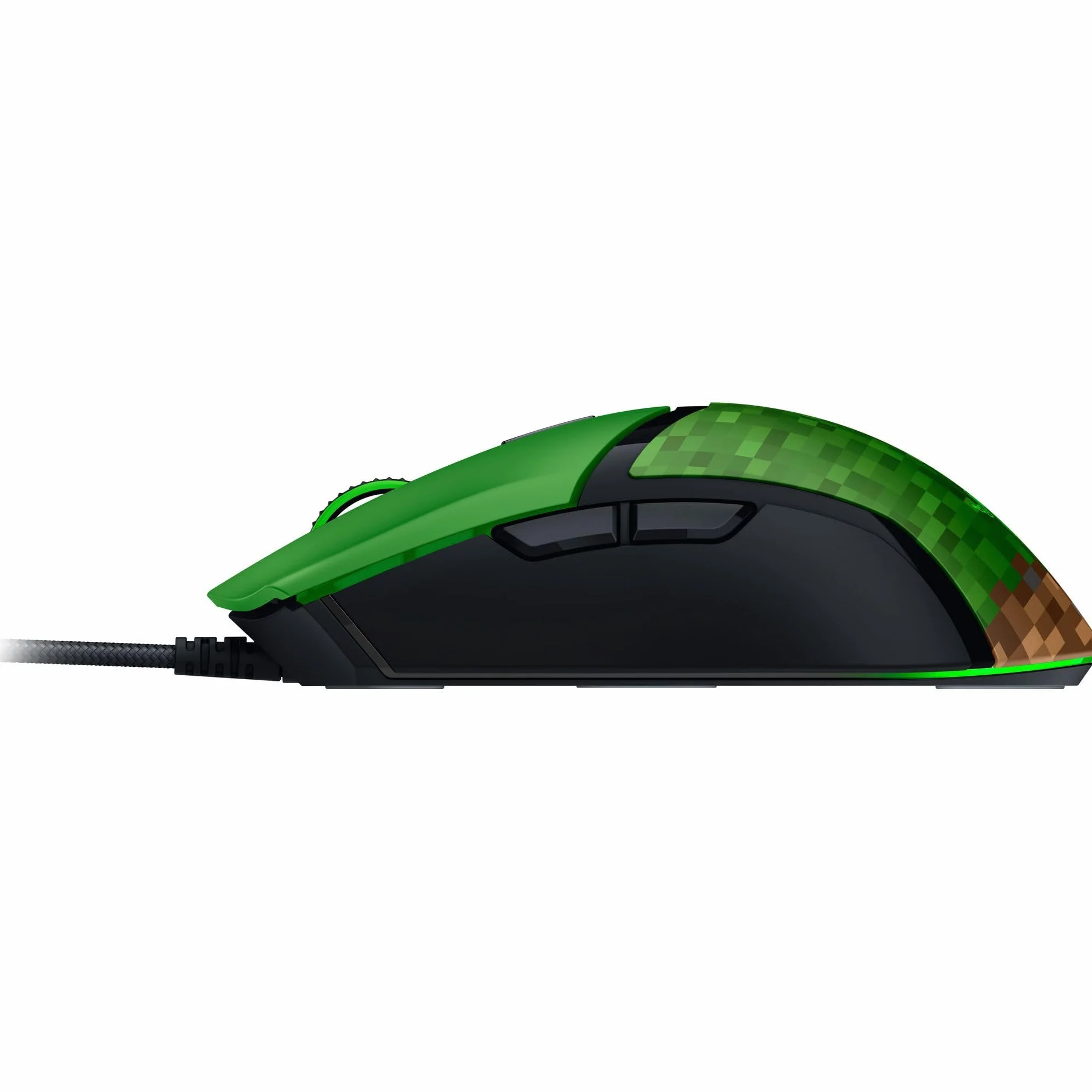Razer Cobra Minecraft Edition lekka przewodowa mysz do gier 8500 DPI 58 g optyczne przełączniki 3. generacji podświetlenie Chroma kabel Speedflex