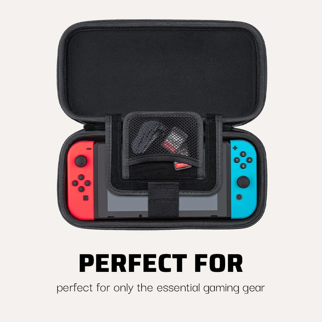 PDP Gaming Oficjalnie Licencjonowany Switch Slim Deluxe Travel Case - Zelda Breath of the WIld - Semi-Hardshell - Console Stand - Protective PU Leather - Holds 14 Games - Works z Switch OLED and Lite