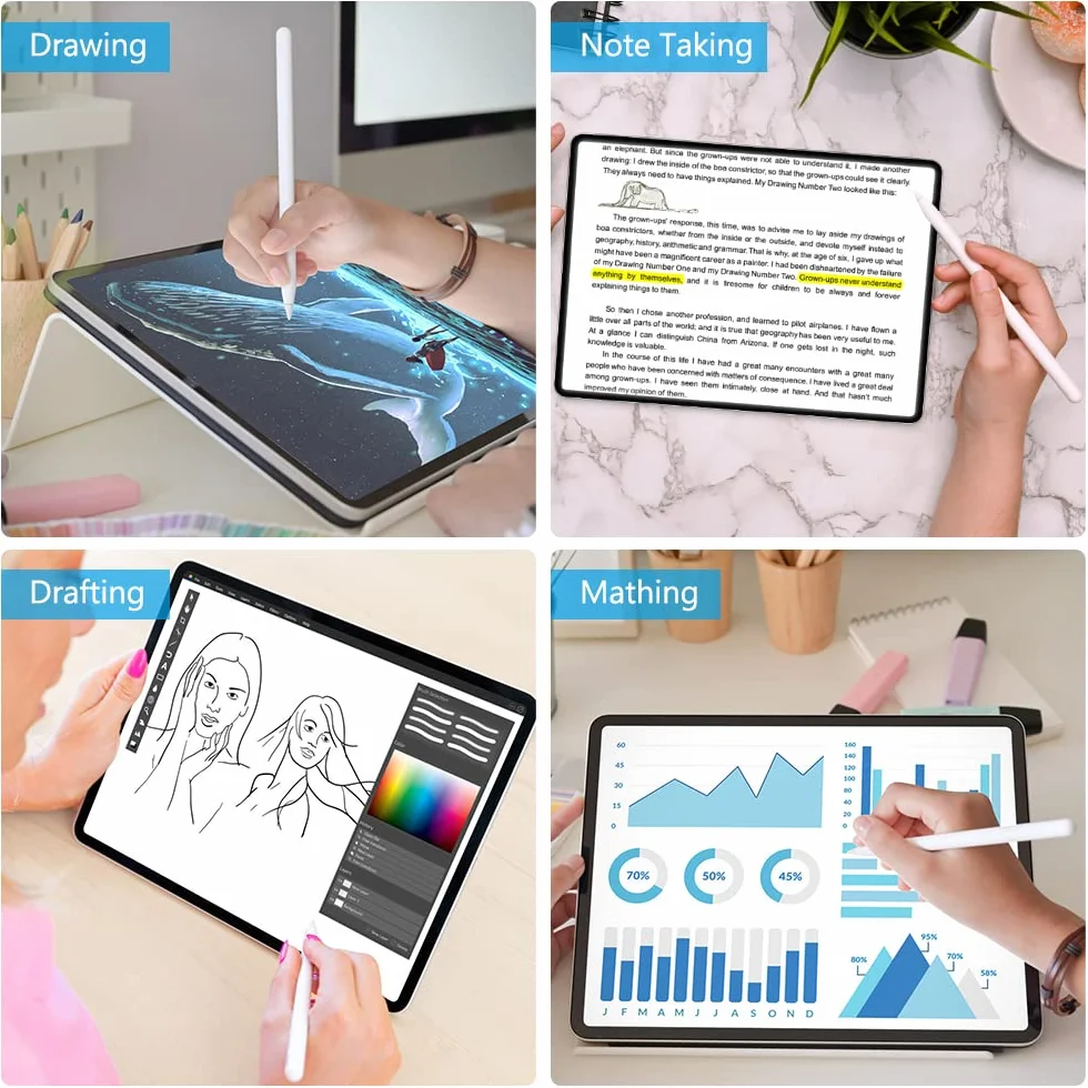 flintronic Wkłady do Apple Pencil Kompatybilne z Apple iPad Pro, 3-pak wskaźników zamiennych dla Apple Pencil 2. generacji i 1. generacji, wysokiej czułości wskaźniki zamieniane dla iPad Pro iPencil