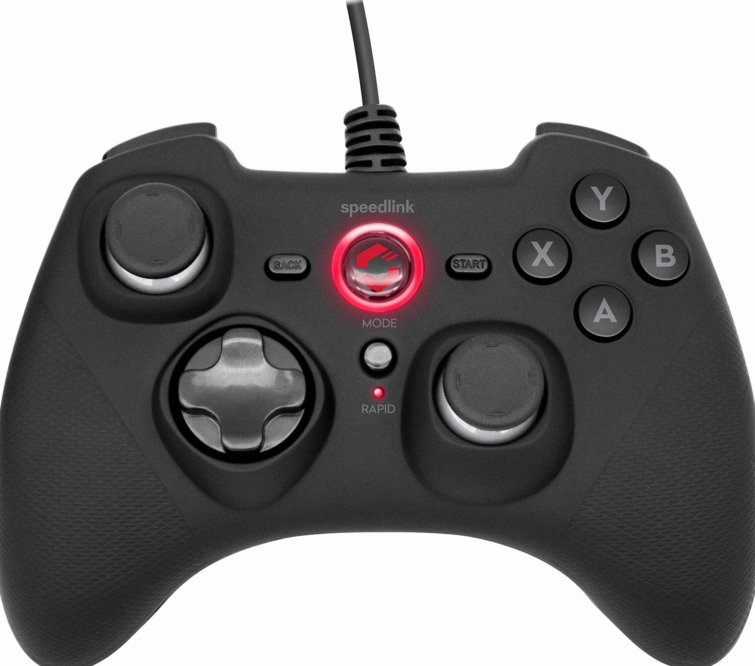 Speedlink RAIT gamepad - Kompatybilność z DirectInput® i XInput, do PC/PS3/Switch/OLED, czarny