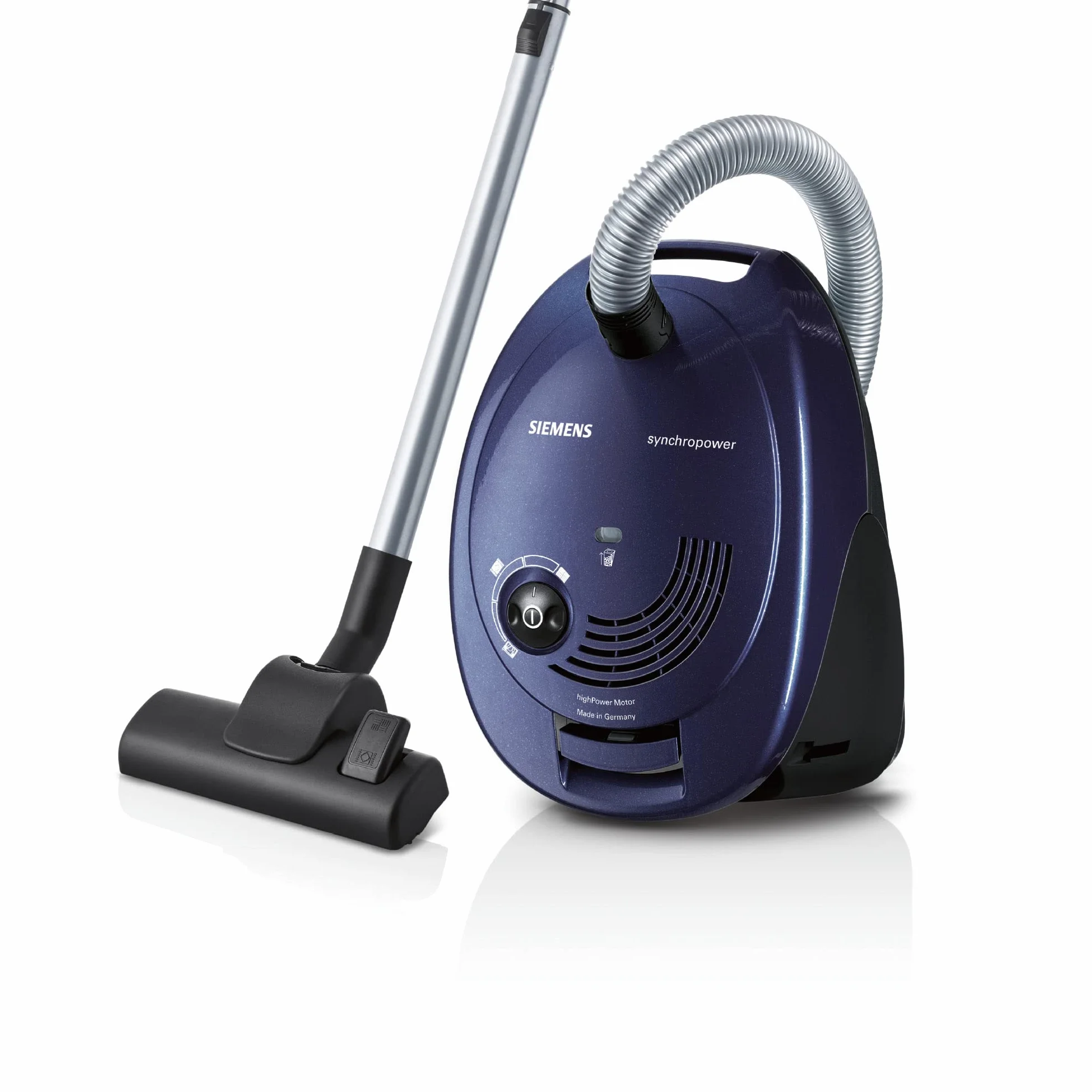 Siemens VS06B1110 Synchropower Odkurzacz Workowy, Tworzywo Sztuczne, 600 W, 4 Litry, Niebieski (Moonlight Blue)